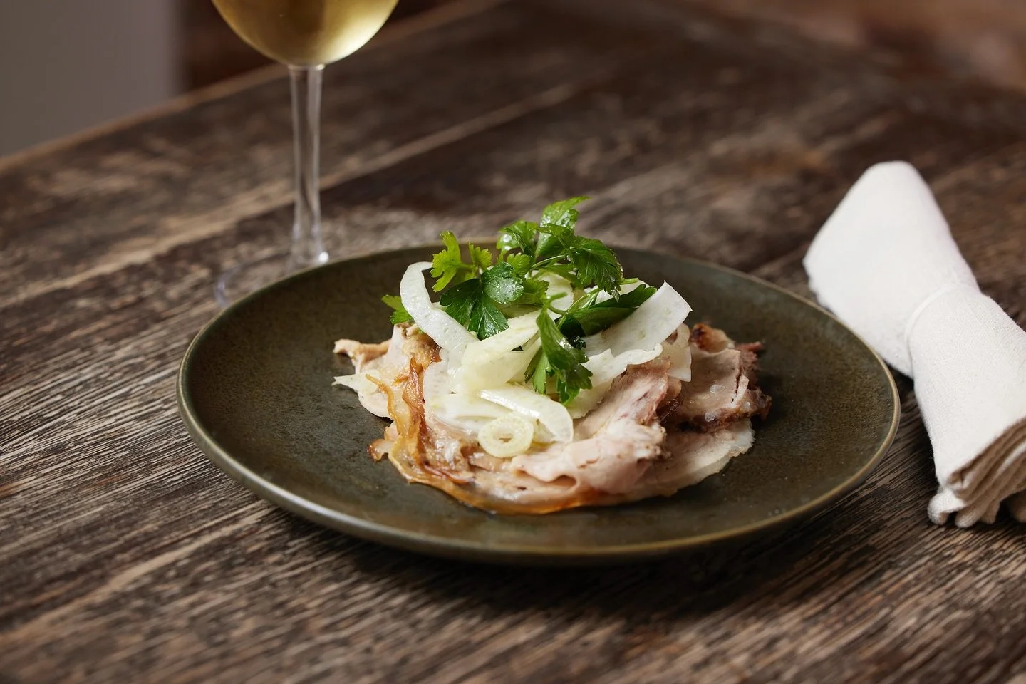 A crowd favorite— porchetta | slow roasted pork | fennel parsley salad ♥️