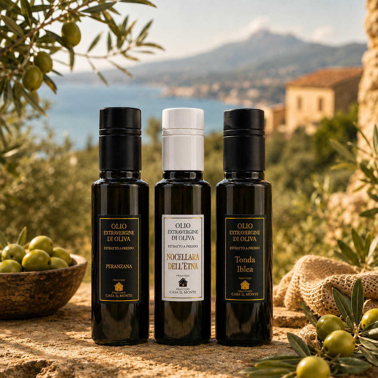 Sizilianisches Olivenöl Probierset – 3 × 100 ml von Casalmonte inklusive 5 € Neukundenrabatt