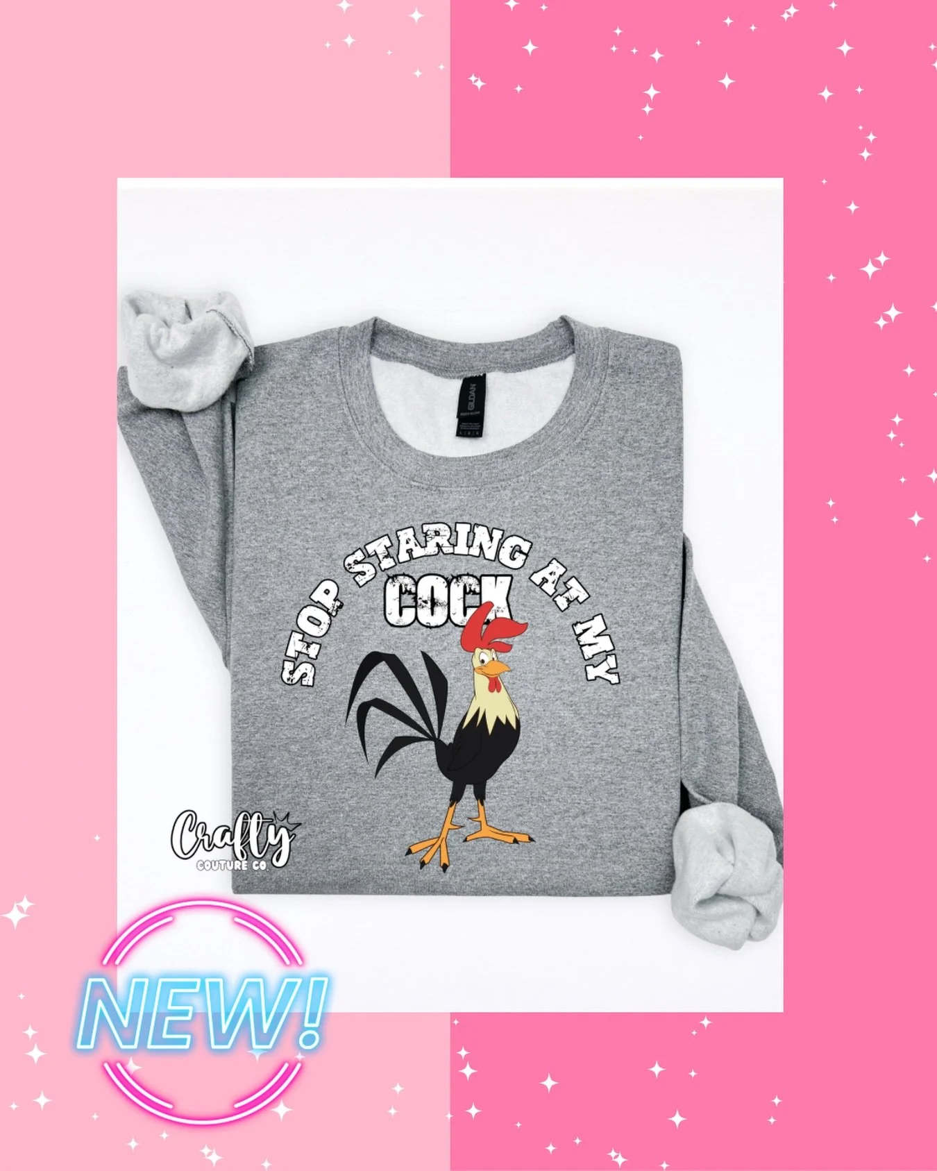 Warning ⚠️
This shirt causes double takes 😂🐓

#FunnyTees #GraphicTee #SarcasticStyle #SmallBusinessFinds #CraftyCoutureCo