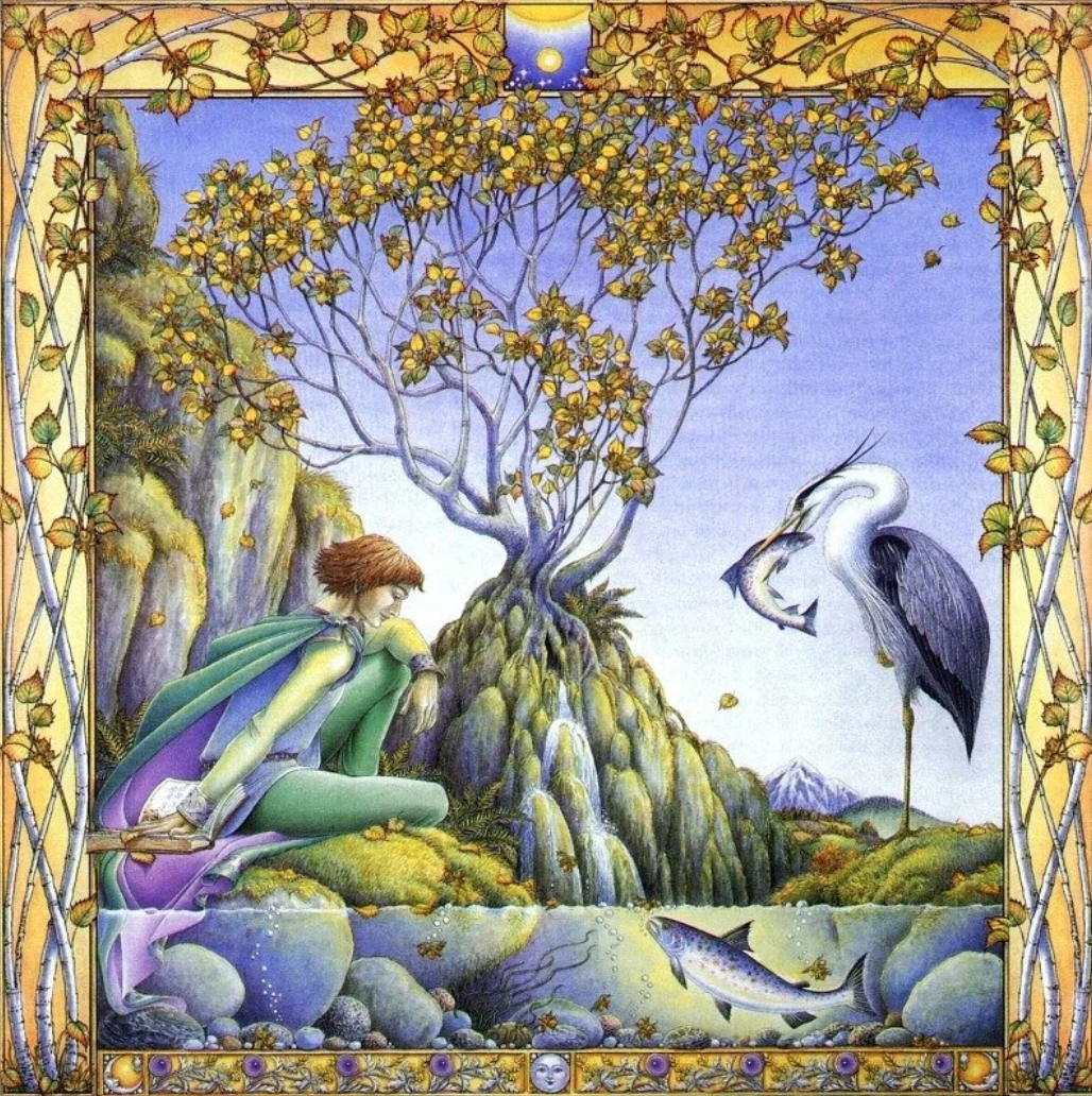 The Hazel Tree, from “The Celtic Lunar Zodiac” by Helena Paterson, Illustrated by Margaret Walty.