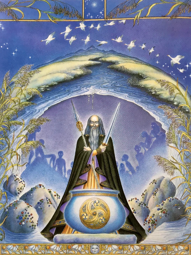 The Reed from “The Celtic Lundar Zodiac” by Helena Paterson, Illustrated by Margaret Walty.