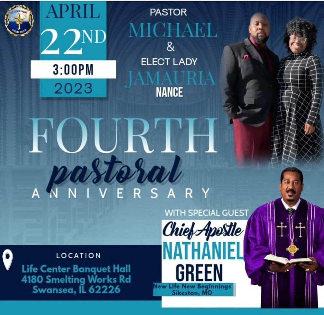 Chief Apostle is asking everyone, that can, join us on April 22nd in support of The Father’s Heart! Details below.
Here we go again! Due to scheduling conflicts we have another dynamic speaker coming! You don't not want to miss this! It is go