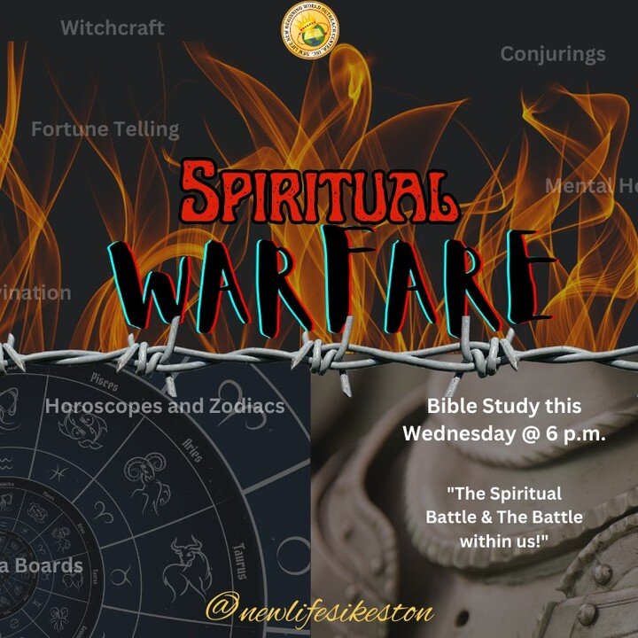 Join us at 508 E Center Street in Sikeston, tomorrow night at 6 p.m. for Bible Study! We will be discussing Spiritual Warfare and The Battle within us. We will also be live on Facebook!
The text for the night will be as follows:
Leviticus 19:26-31