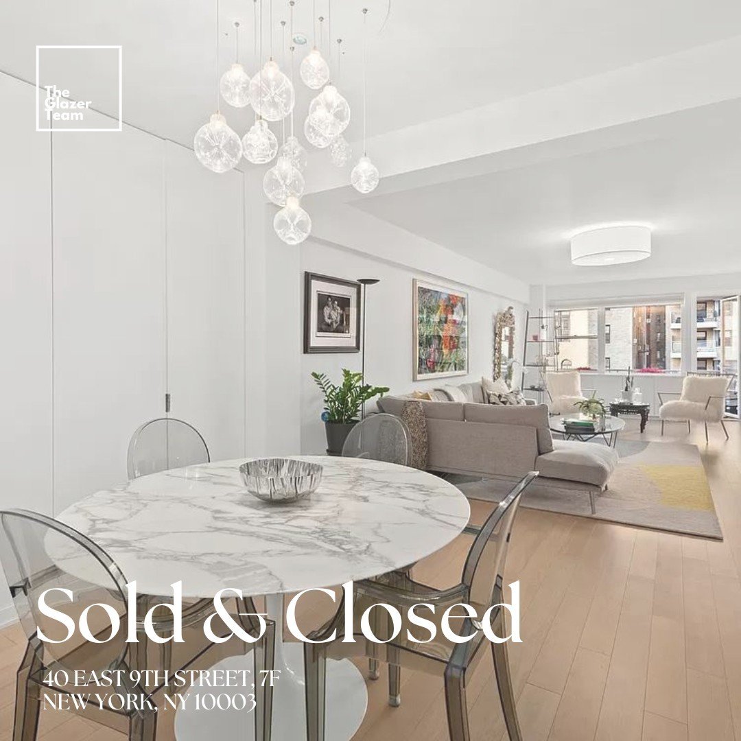 Sold &amp; Closed | 40 East 9th Street, 7F⁠
⁠
We're thrilled to announce the official sale of this renovated winged 2-bedroom, 2-bath apartment in the heart of Greenwich Village. It's been a pleasure representing our buyers in this transaction⁠
⁠
Las