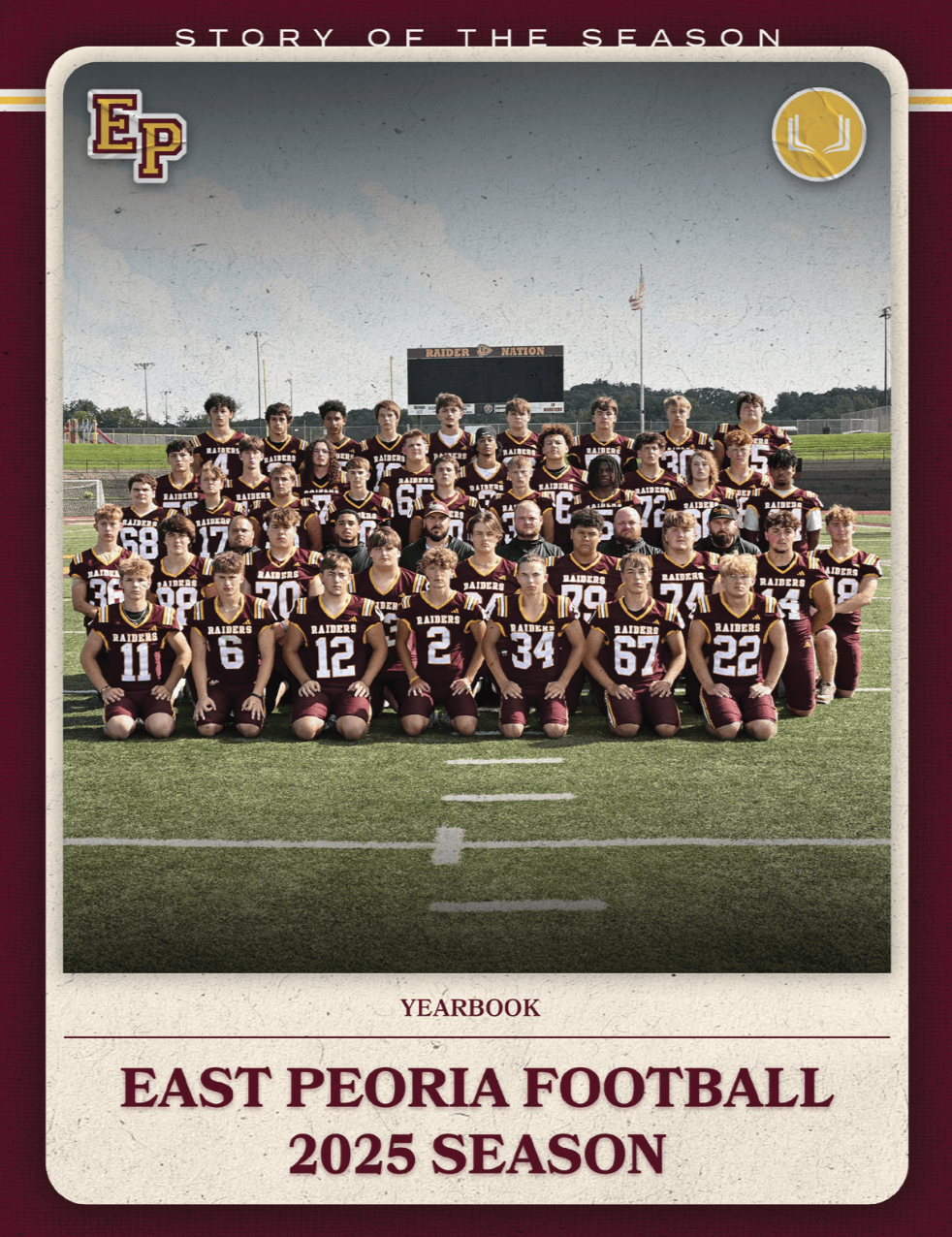 EAST PEORIA HS FOOTBALL 2025 YEARBOOK