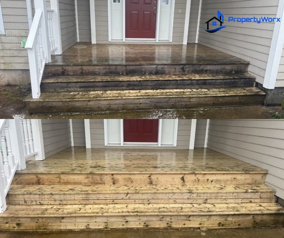 When&rsquo;s the last time your front porch got some love? 😅
This customer couldn&rsquo;t believe the difference after our pressure washing service &mdash; and honestly, neither could we! That algae and grime didn&rsquo;t stand a chance. 💪
Your hom