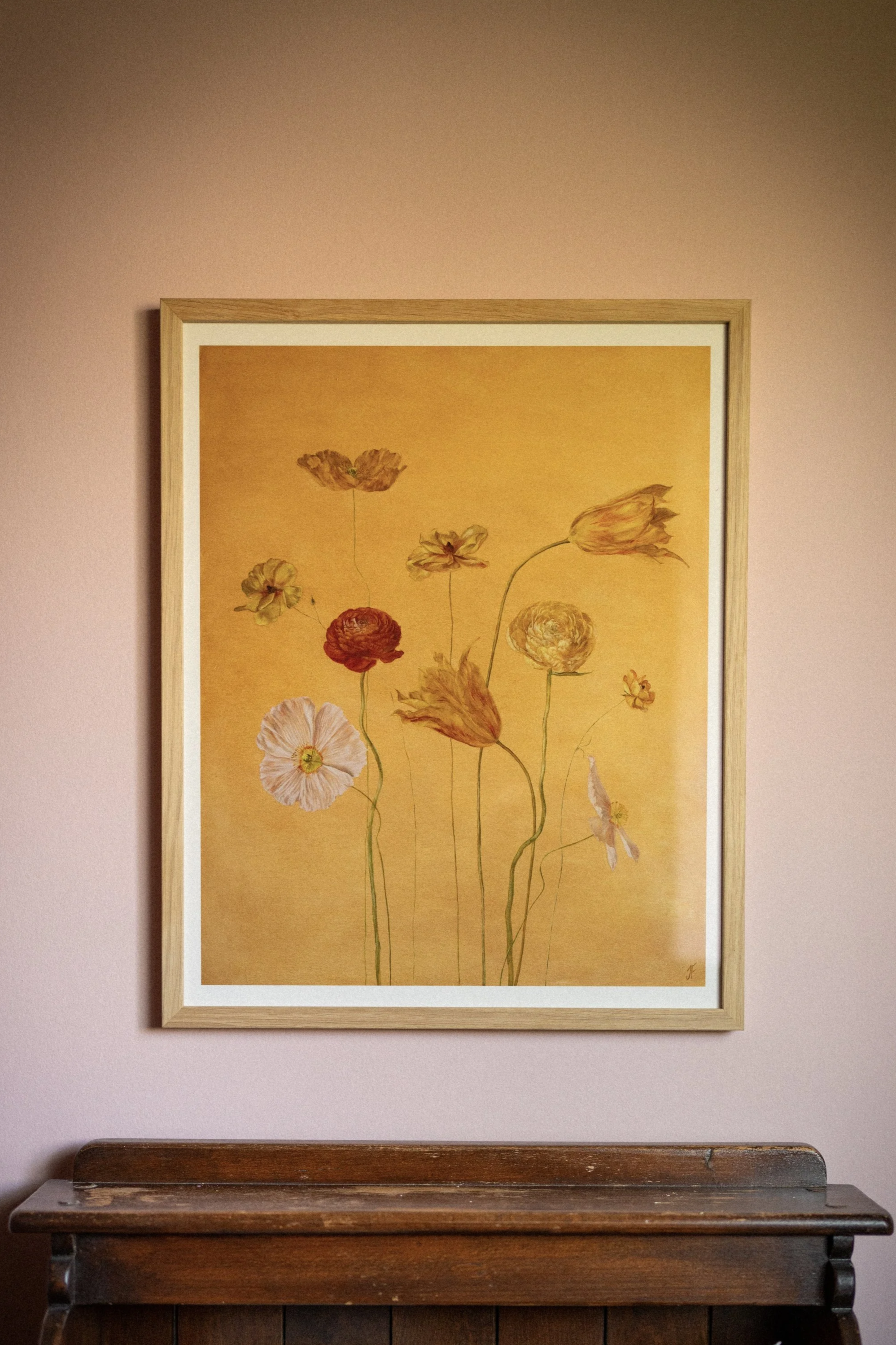 Golden light print