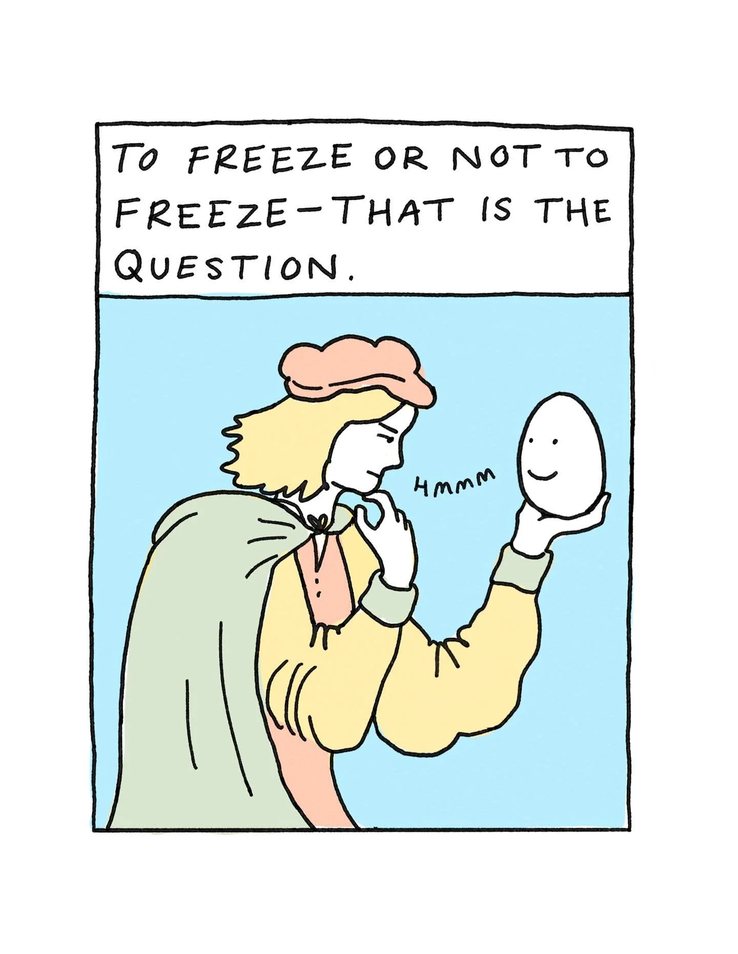 Happy spring to all my chickens! Comic inspired by Hamnet, a question I just started asking myself, and Cadbury eggs 🪺