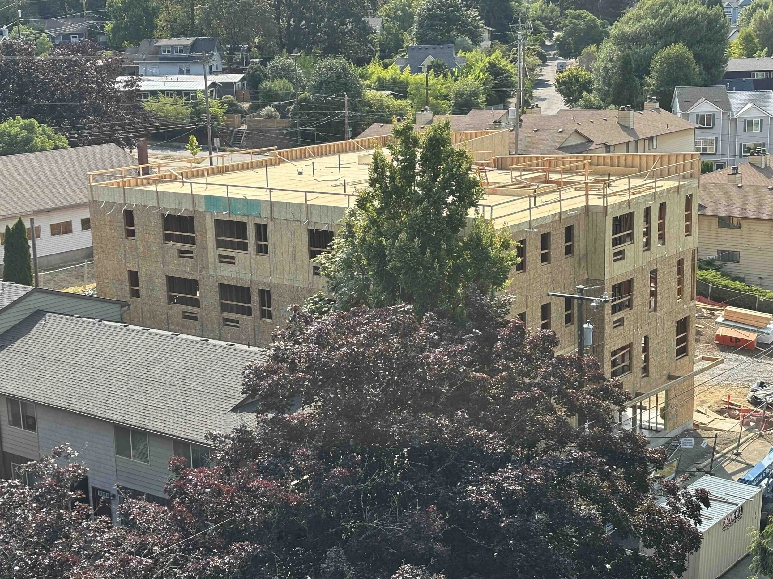 Green Canopy NODE project, The James Apartments, St. Johns, Portland, OR