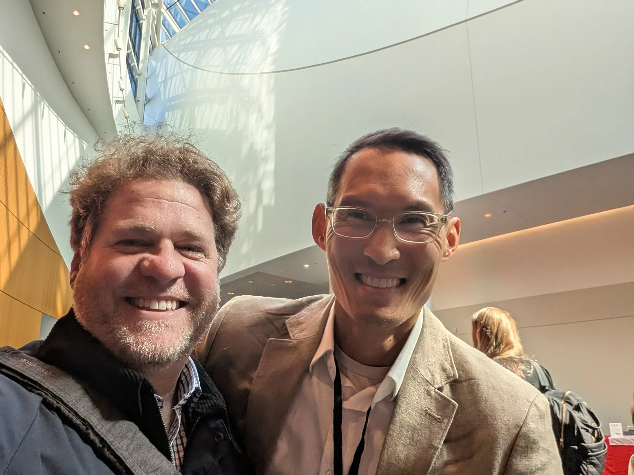 Nick Mira (Propel Studio Architecture) and Sam Lai (Green Canopy NODE) at the Housing Oregon Conference