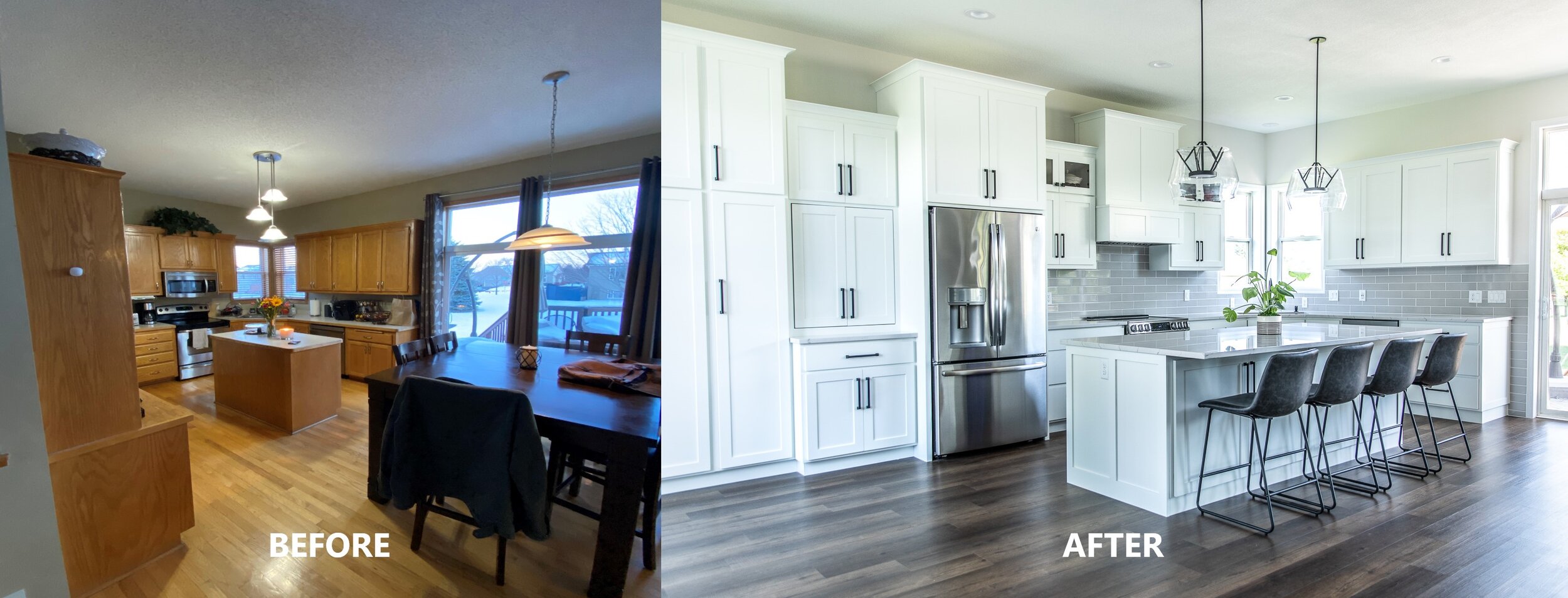 Contemporary Transitional Kitchen Remodel in Farmington, MN by Bliss Homes, LLC project photo