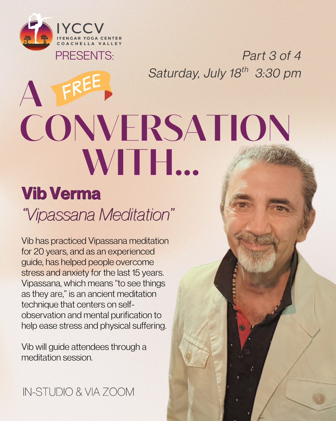 IYCCV Presents: A Conversation with Vib Verma
