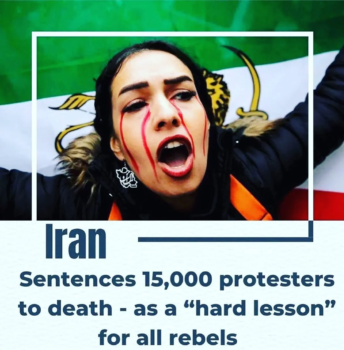 Repost from @joyannreid
&bull;
This is repulsive. The free world needs to stand with the women of Iran and the protesters of all ages there. Religious tyranny has no place in the modern world, anywhere. And yes we will be covering this soon on @there