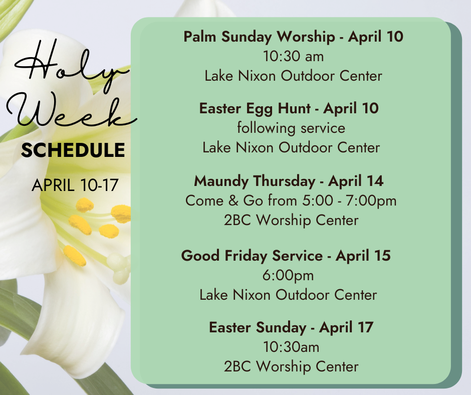 Holy Week, April 10-17, 2022