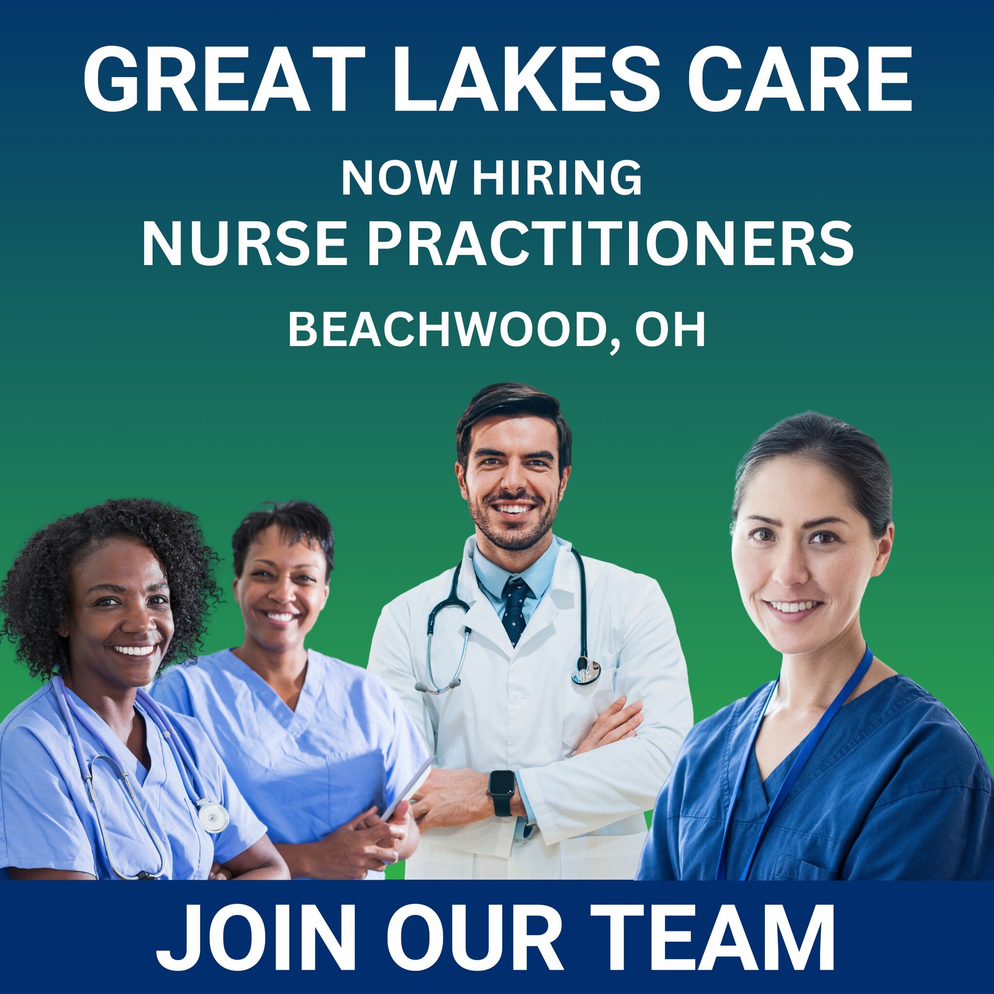 We Are Hiring! Join the Great Lakes Care Family Today! 

We are looking for Nurse Practitioners to join our team in conducting patient centered care in an acute rehab hospital and a behavioral health hospital in the Beachwood, Ohio area.

Learn more: