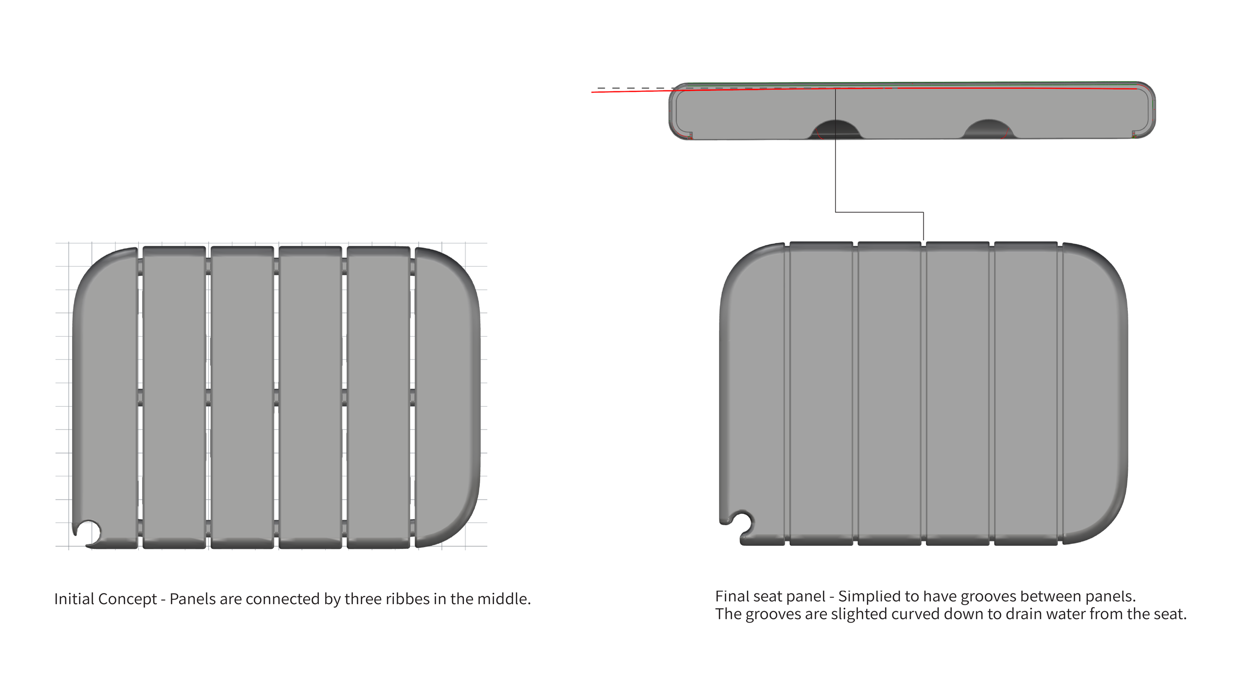 Seat Panel Water Drainage