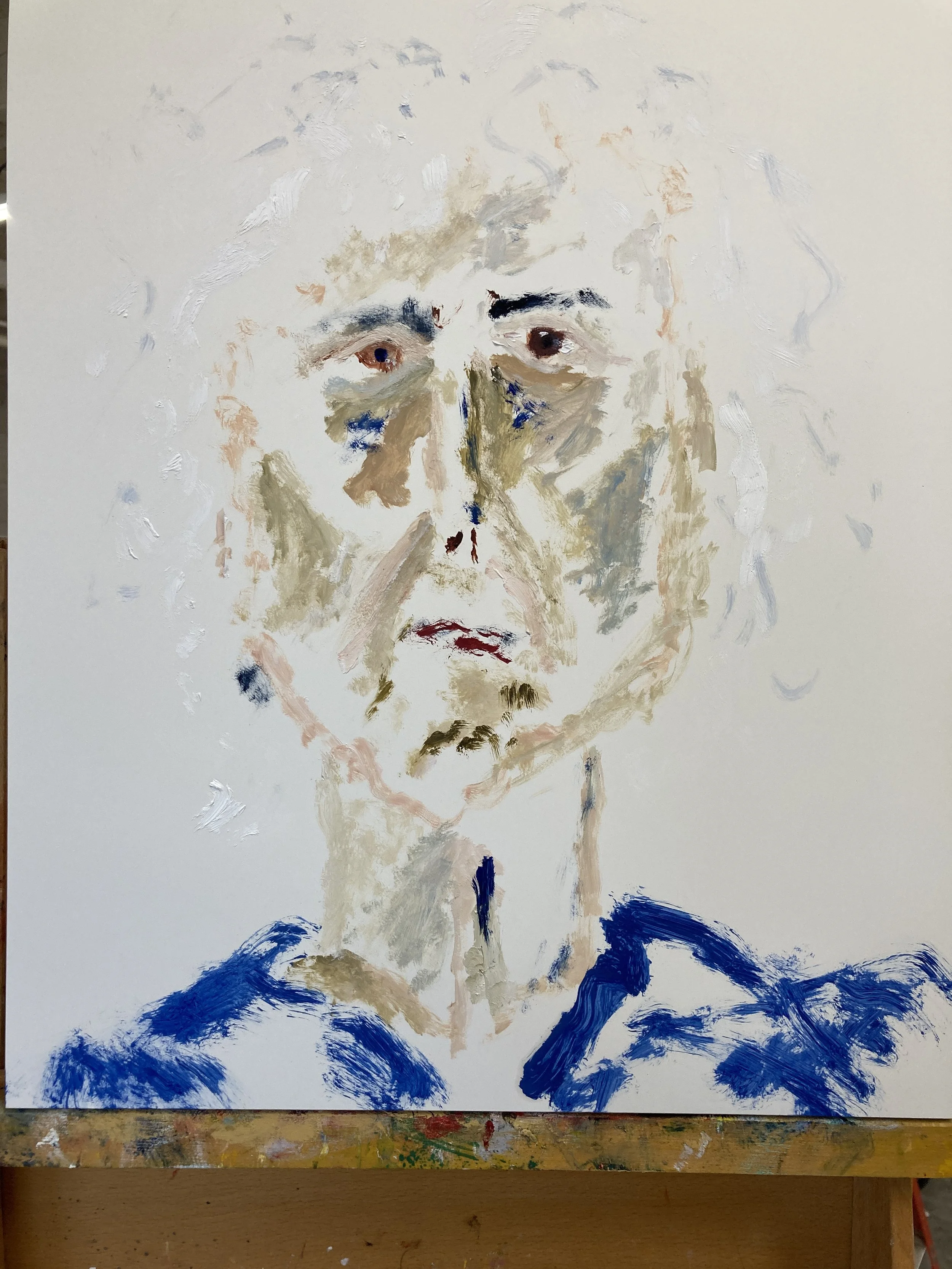   Self Portrait #1, 2022,  oil on panel, 20x16,  2022 