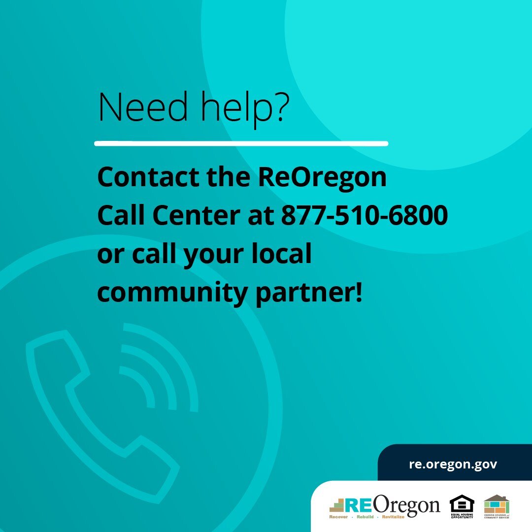 Need help or have questions? We're here to help you every step of the way! Contact the ReOregon Call Center or McKenzie Valley Long Term Recovery Group for assistance with applying.

Get in touch with an intake specialist at MVLTRG:
Mary Ellen Wheele