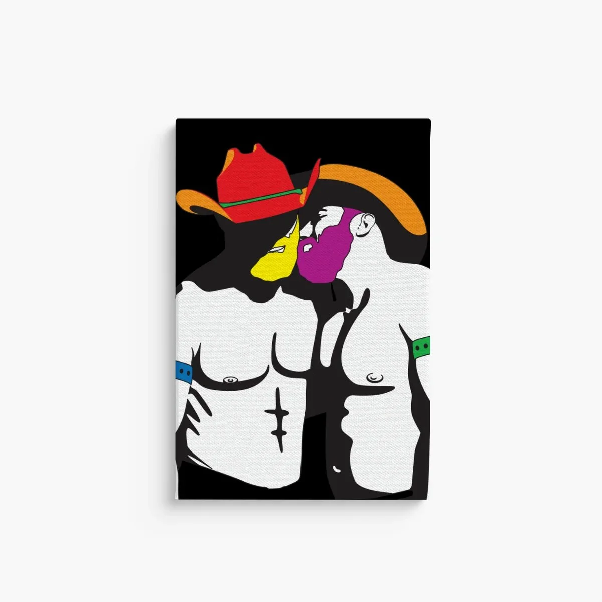 Cowboy Kiss Print on Canvas