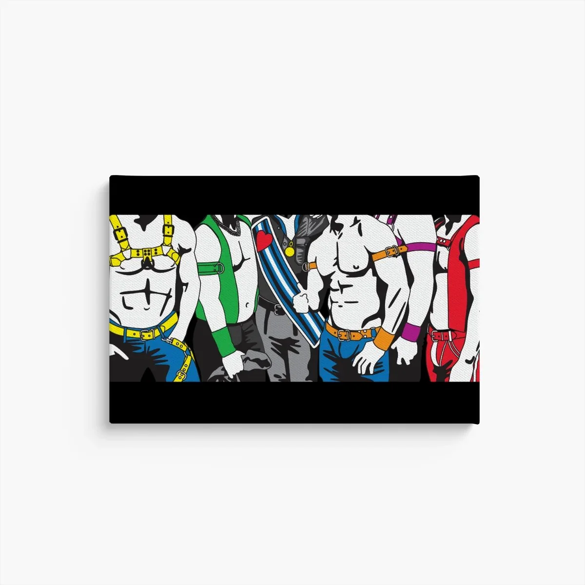 Leather Group Print on Canvas