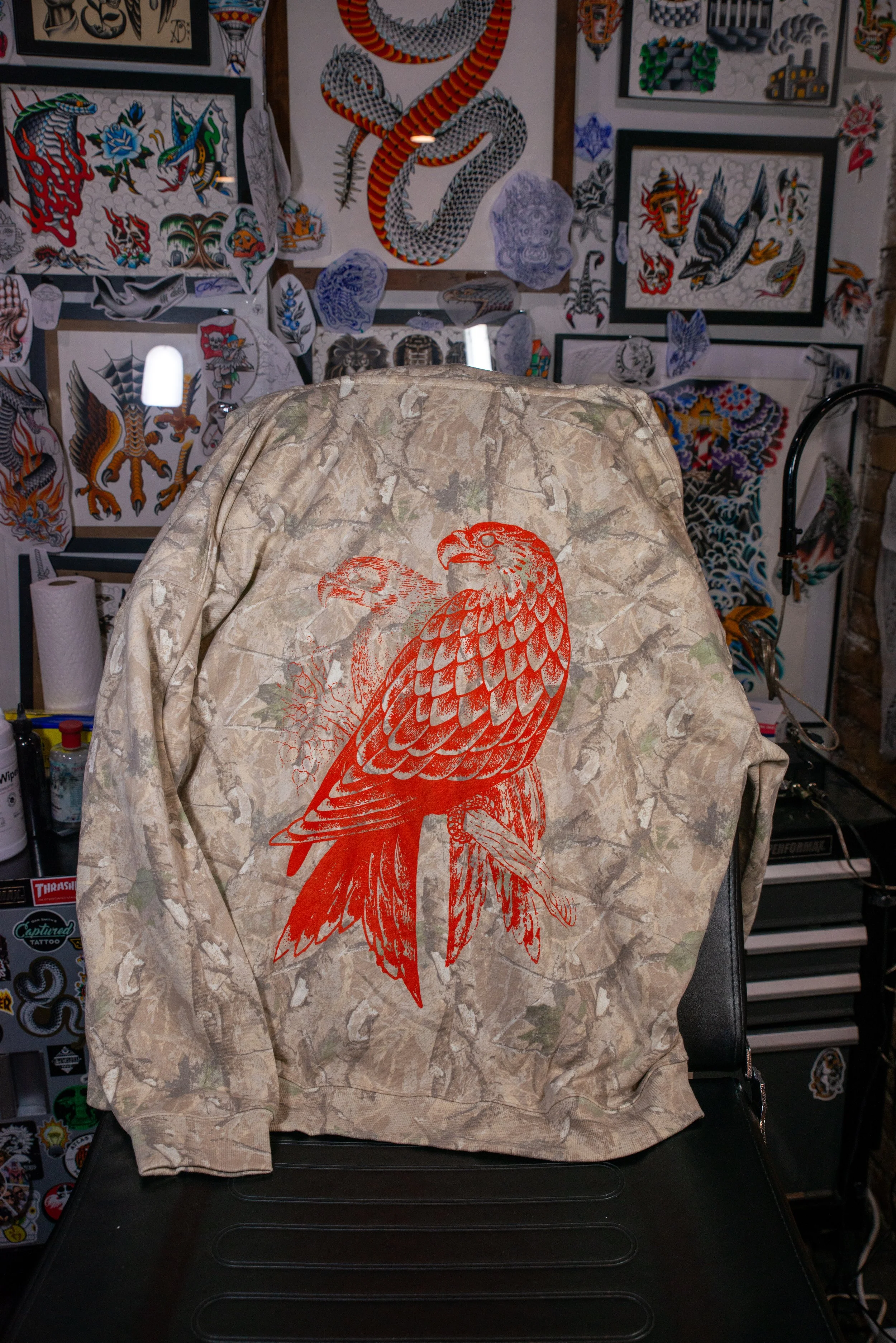 Light Tree Camo/Orange Zip Up Hoodie