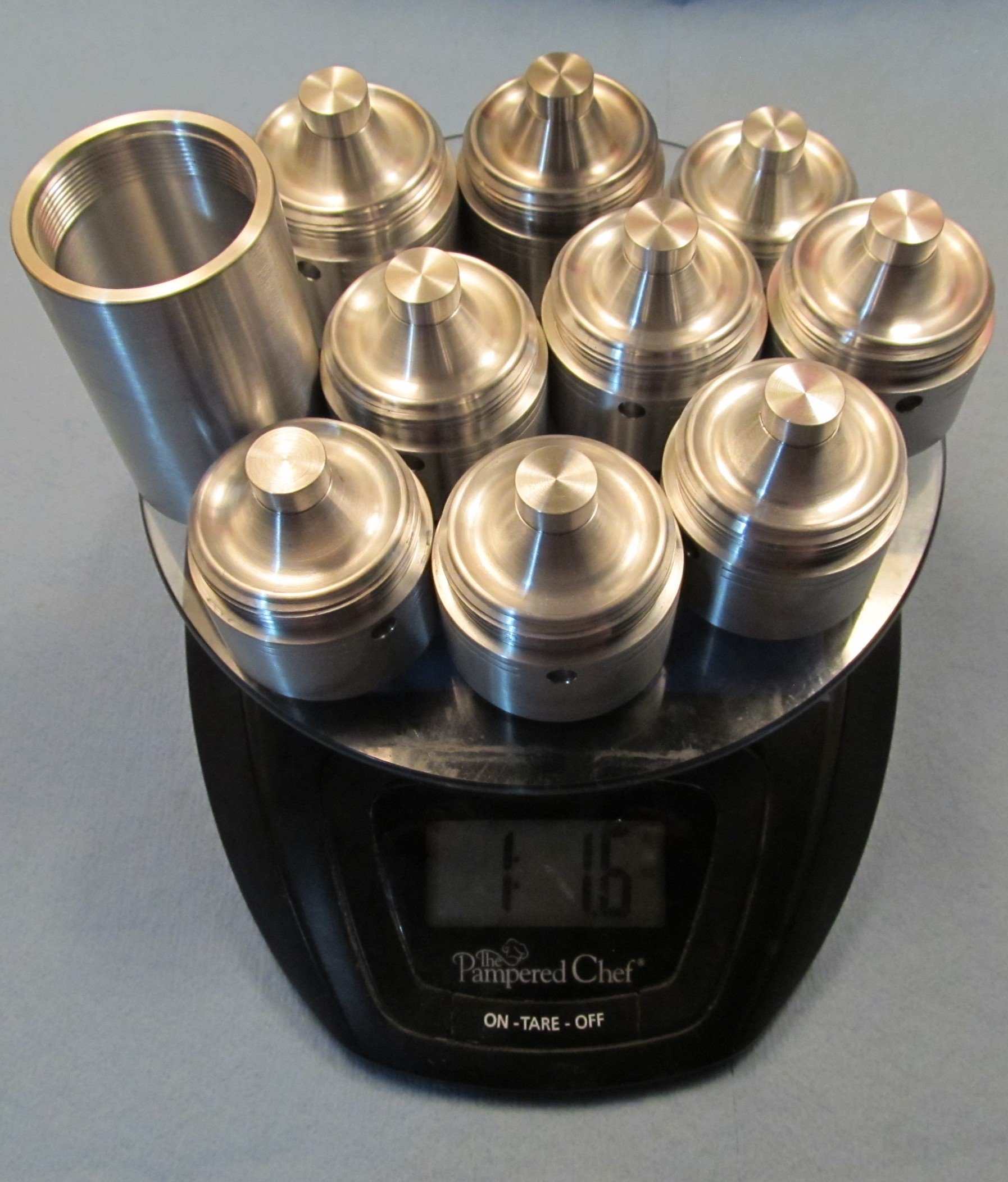 1-5/8" diameter kit, "Medium Duty" construction, 8 cups with 1-3/8 ASR thread