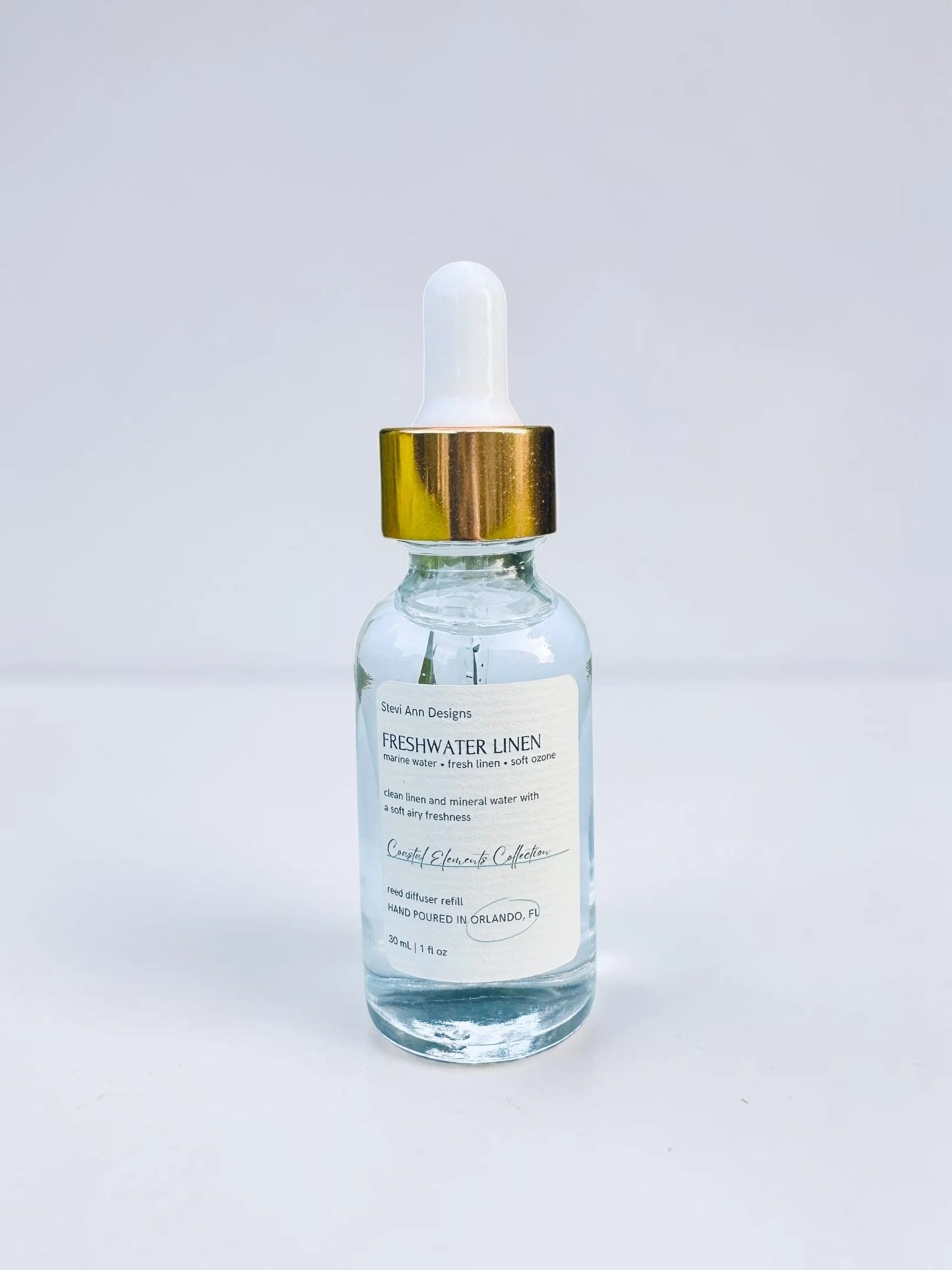 Freshwater Linen Car Diffuser Refill, 1 fl oz