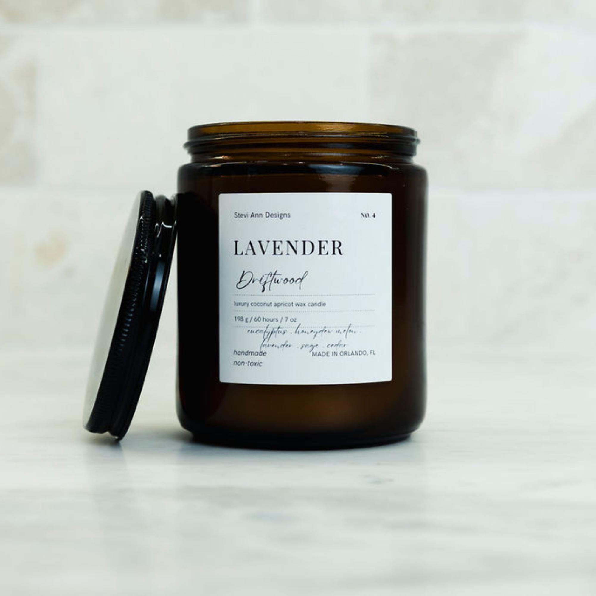 Lavender Driftwood Coco Apricot Candle, 7 oz