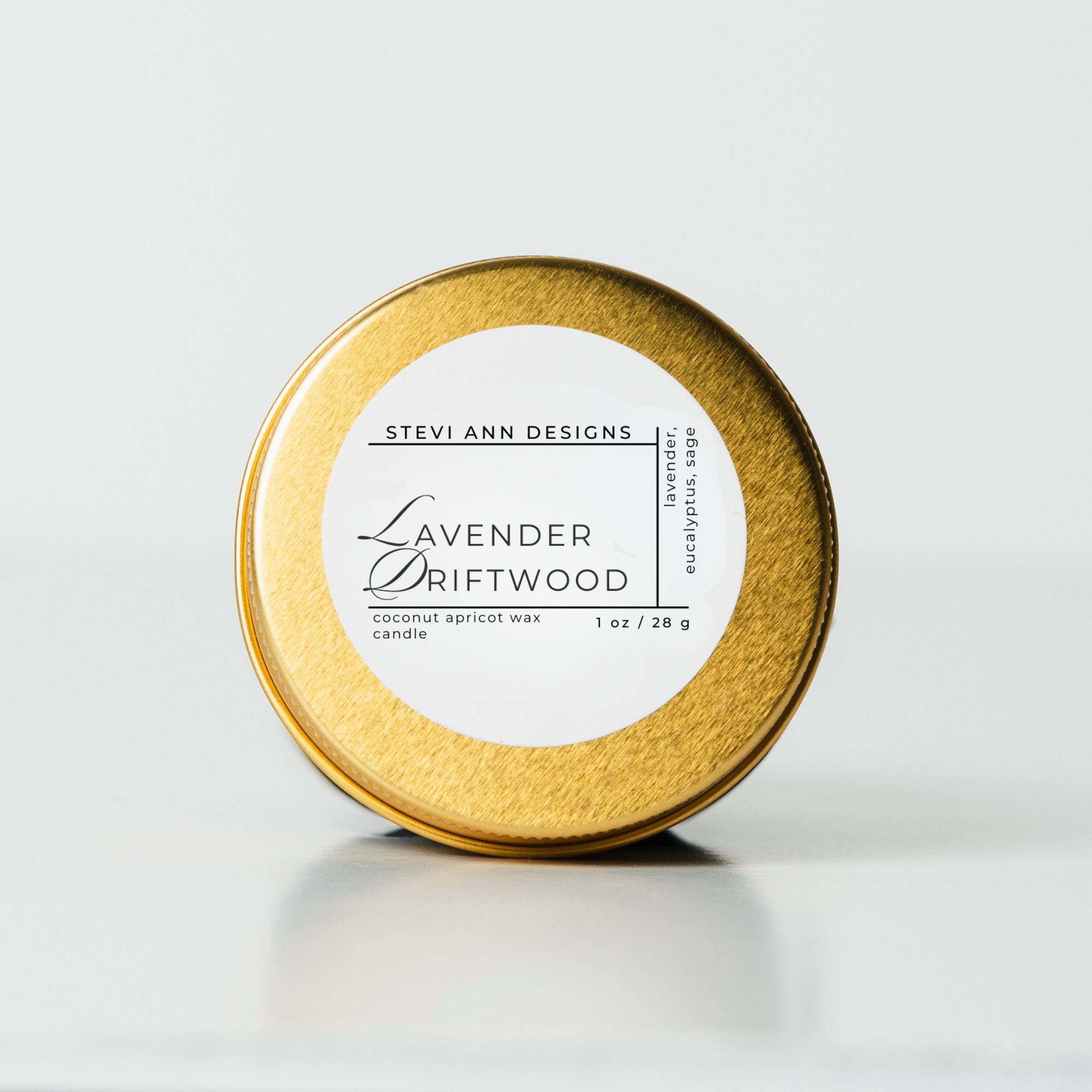 Lavender Driftwood Coco Apricot Candle, 1 oz
