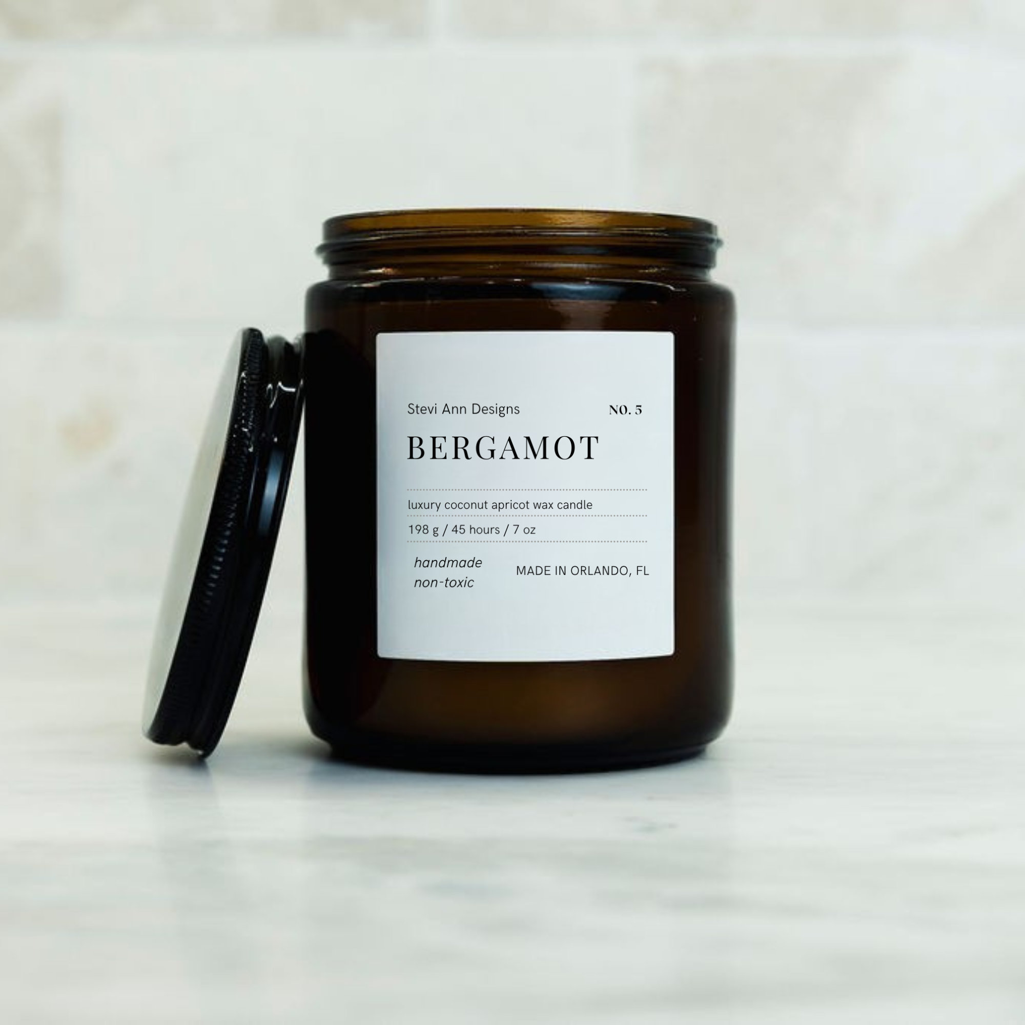 Bergamot Coco Apricot Candle, 7 oz