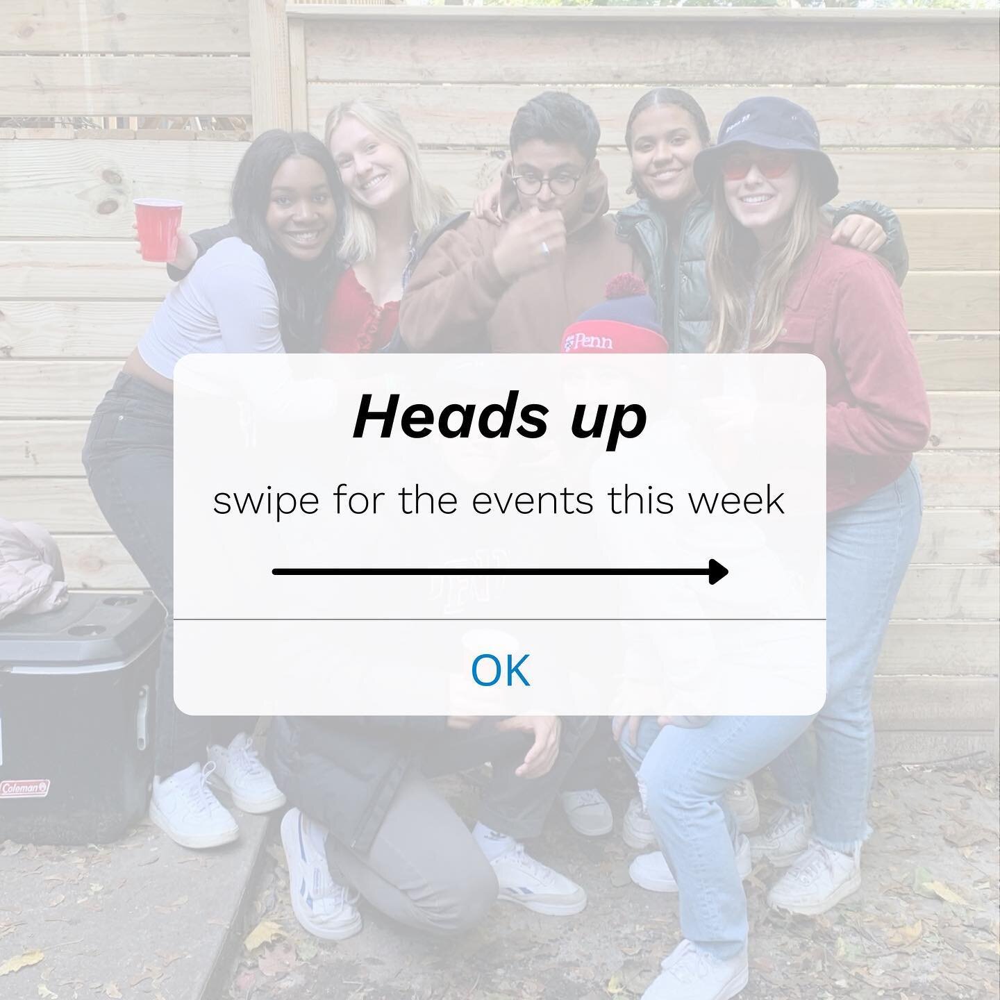 Bigggg week ahead! Swipe to see all of our events this week 🥳🥳🥳
