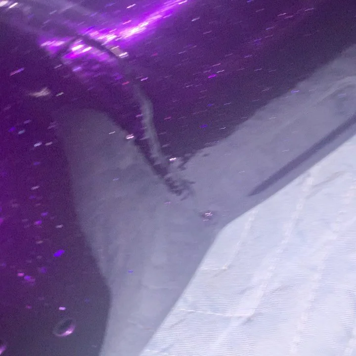 Subframe powder coated in illusion purple with shattered glass top coat. #illusion #purple #powdercoat #georgia #custom