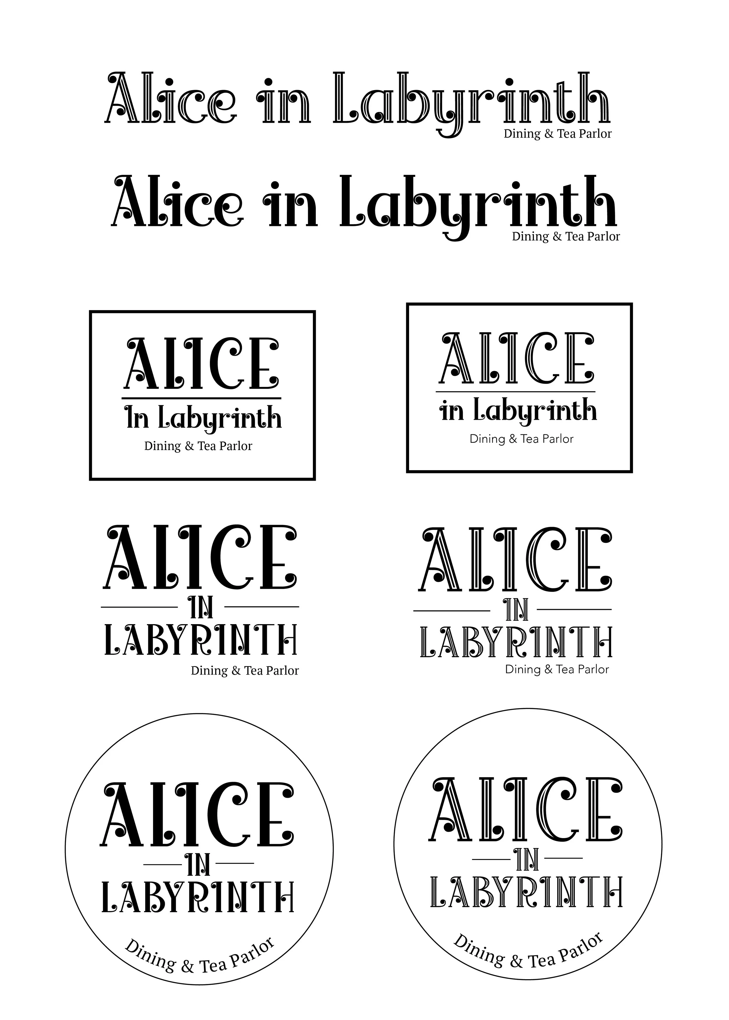 Beginning logo sketches for a new Typographic lock-up approach