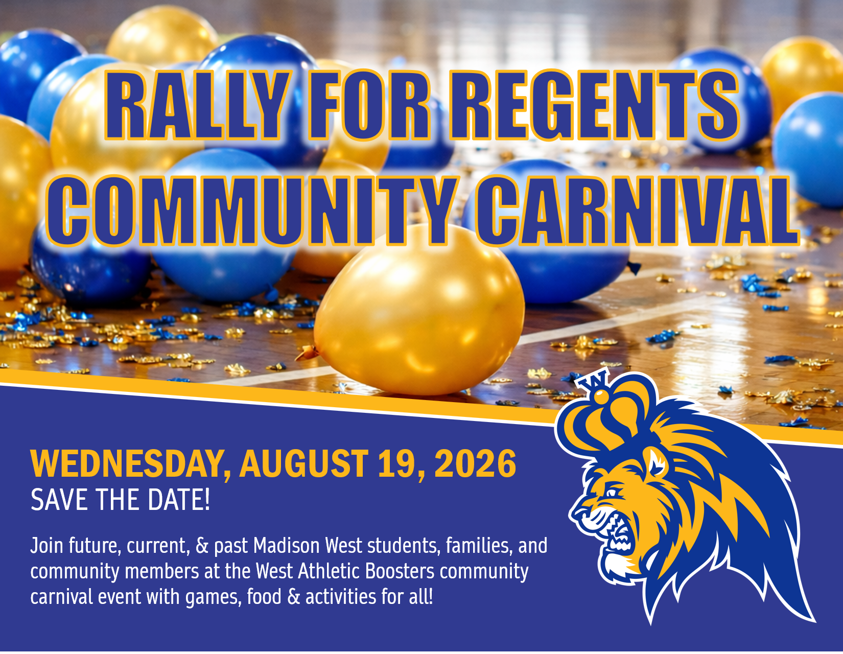 RALLY FOR REGENTS COMMUNITY CARNIVAL (Aug 19)