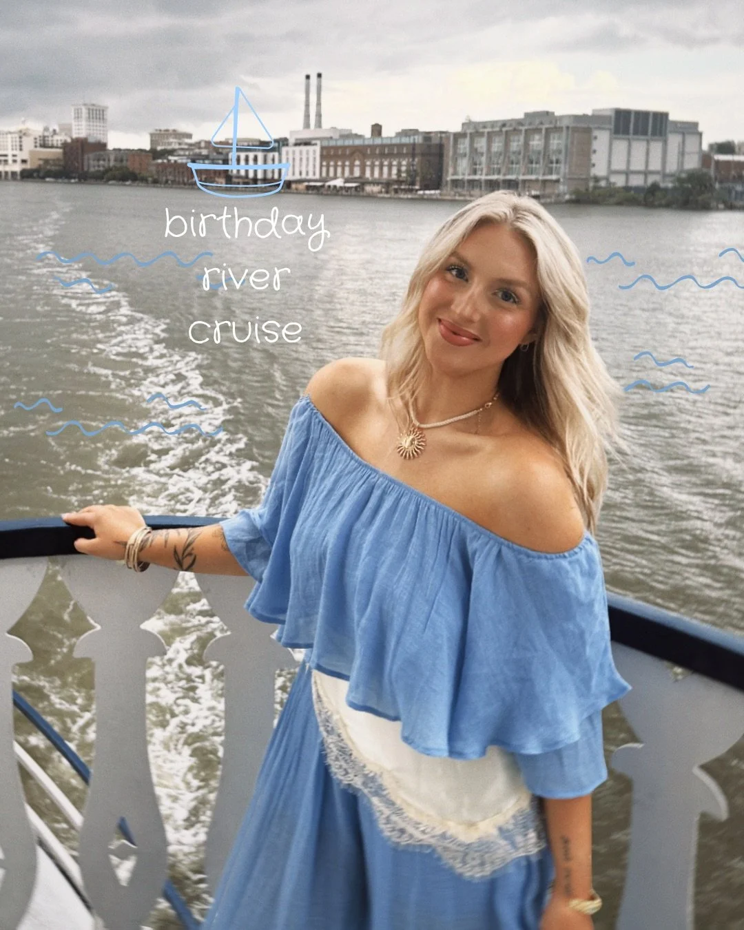woman standing on a boat