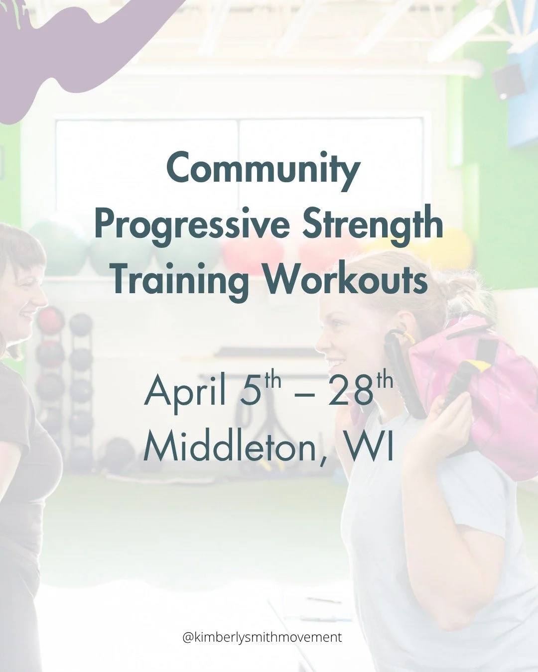 Spring is officially here and with it, a new round of in person workouts are starting! I'd love to see you there. There are just a few spots remaining in Sunday mornings but plenty of space on Tuesday evenings for you (and a friend) to join us!

 #st