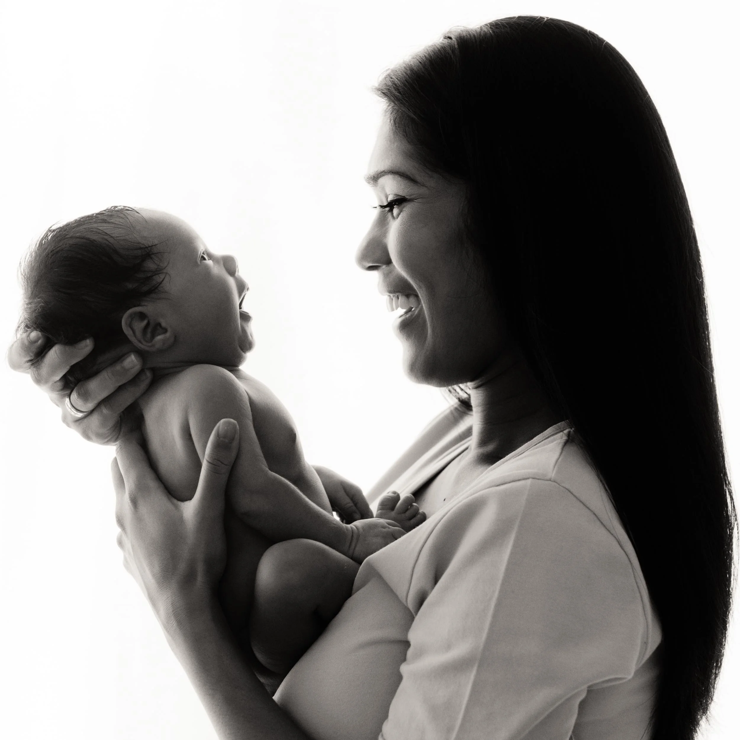 silhouette newborn photography
