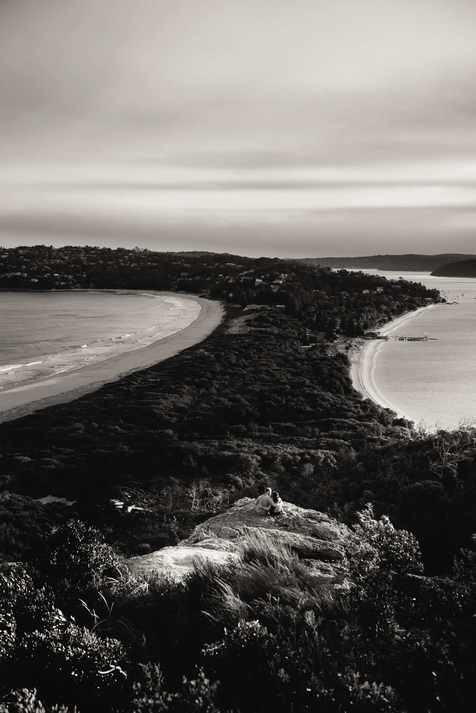 Palm Beach portrait photography of couple in distance