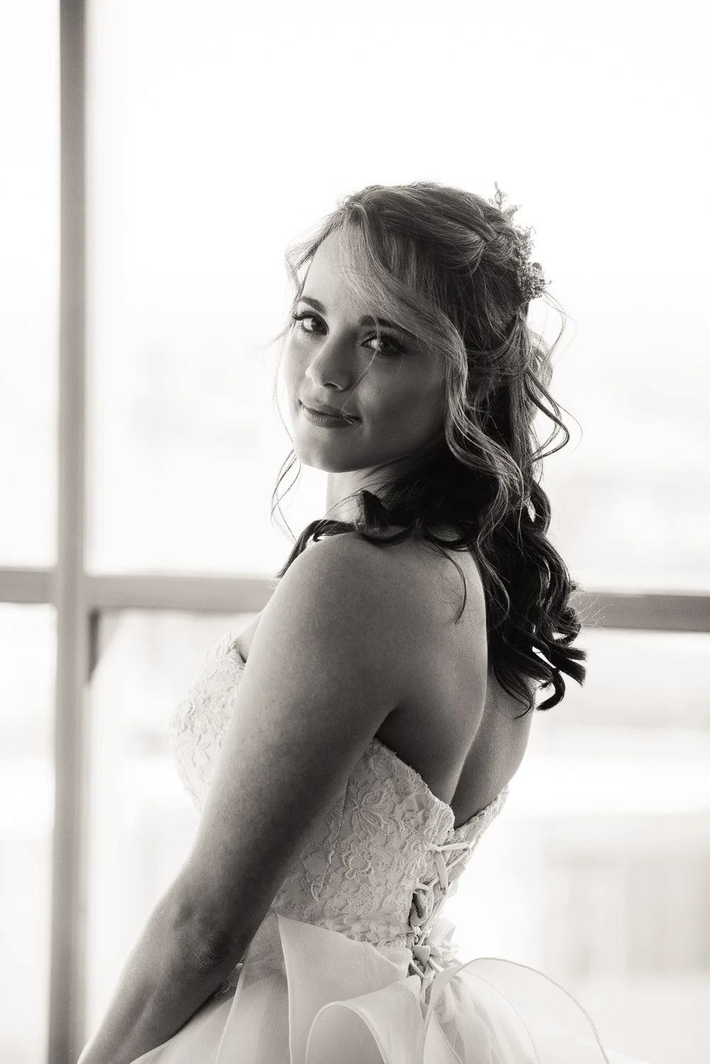 Beautiful Sydney bride ready for the wedding ceremony
