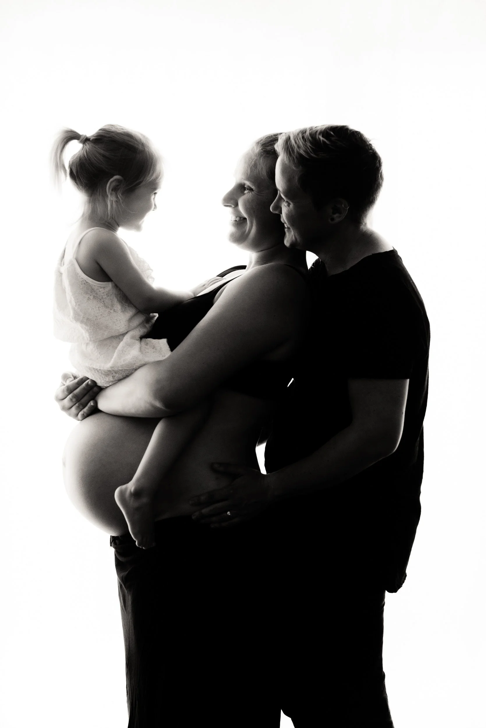 maternity photography of same-sex couple with a child in Sydney