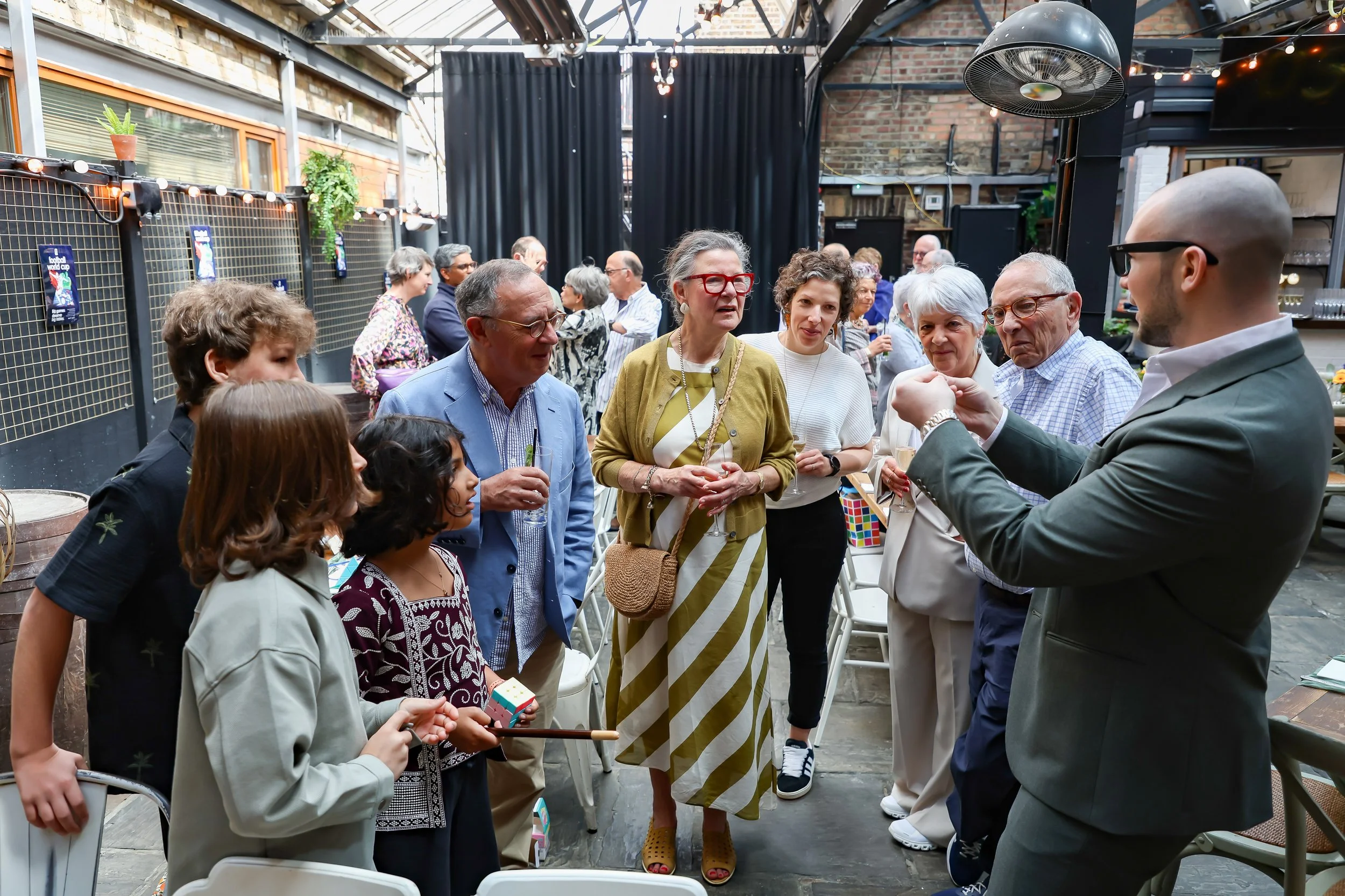 Kids & adult loves the magic. 2026-May 3 Rhoda & Baruch Golden Wedding Anniversary. 