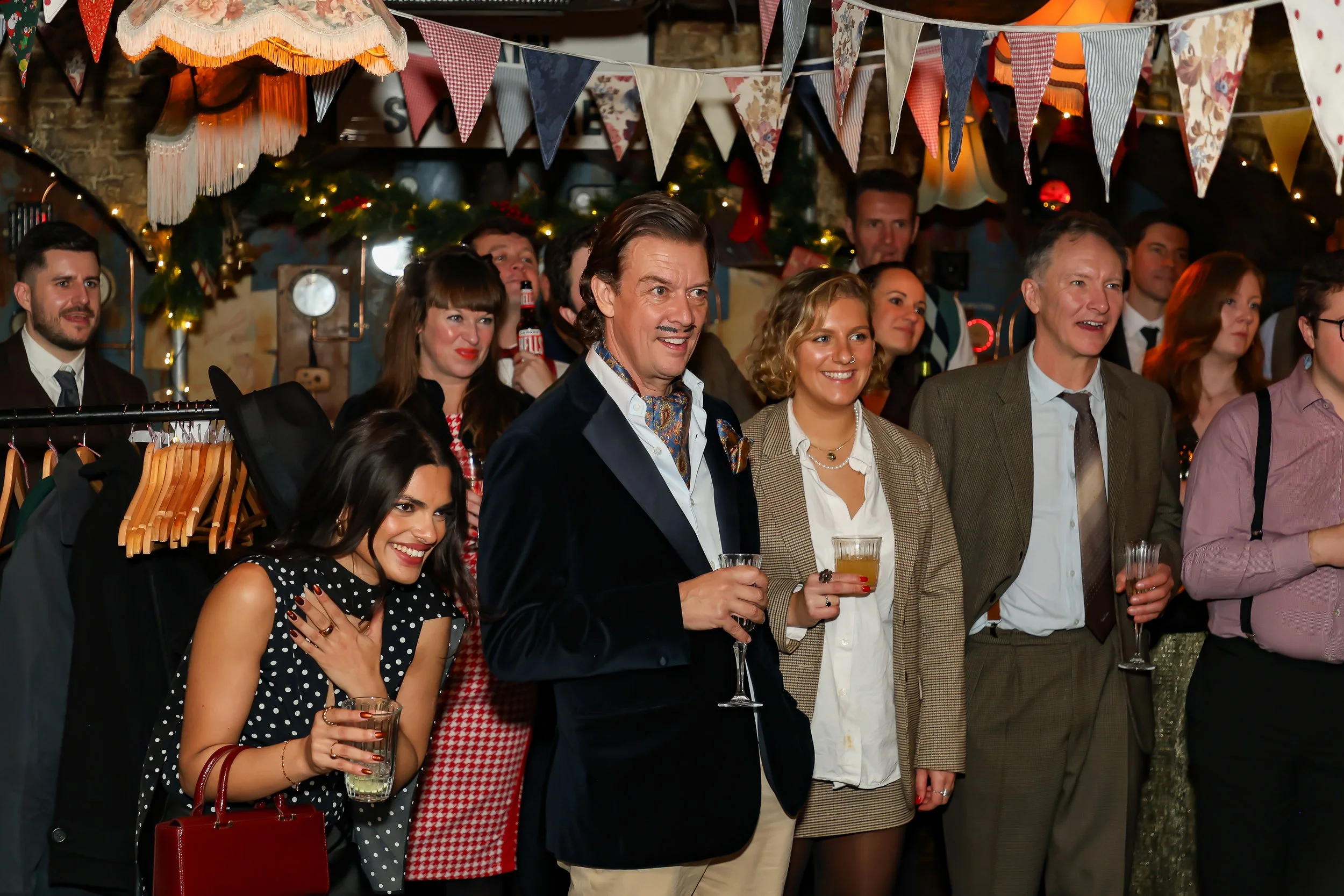 Interactive walk-around magic during corporate event reception.