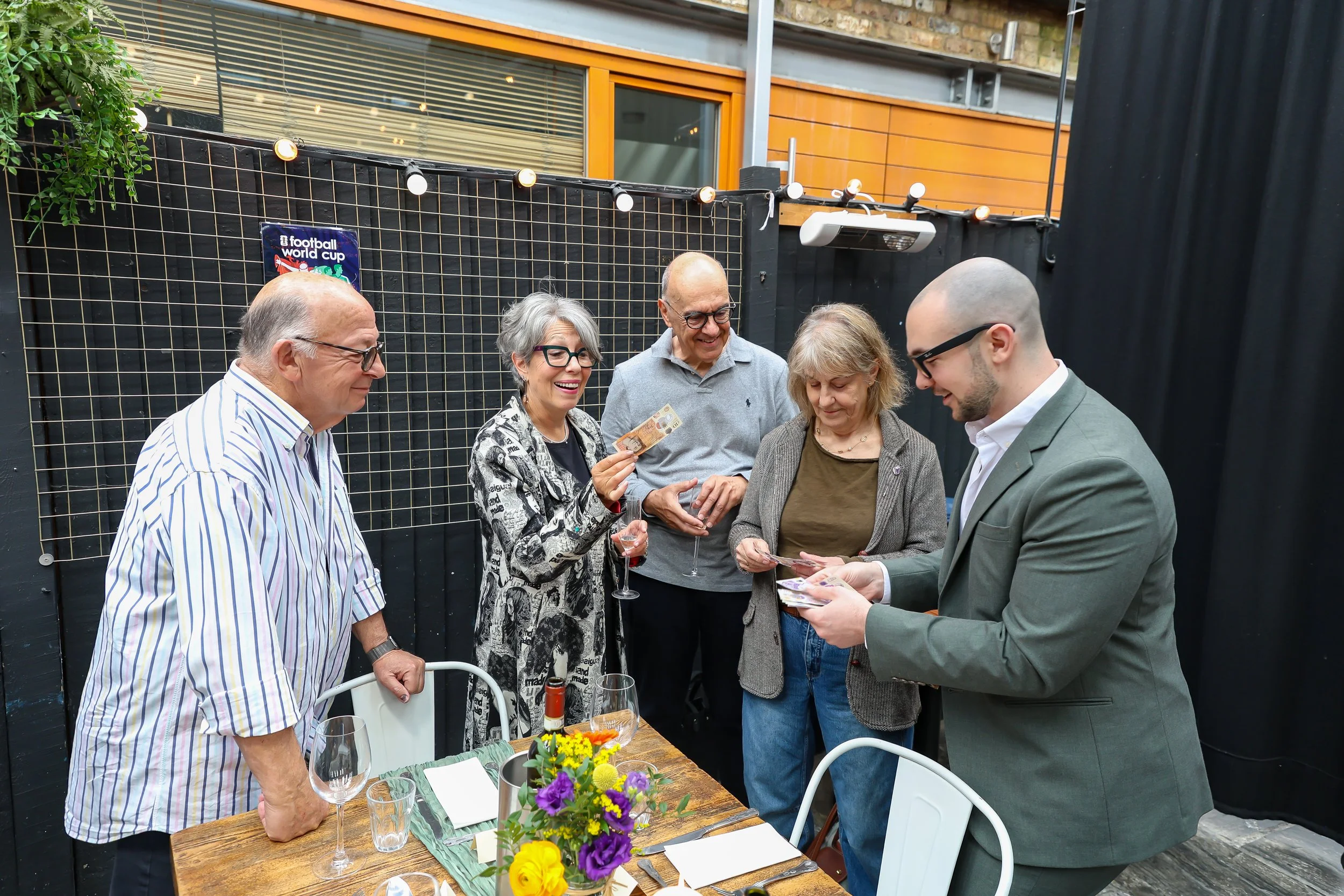 Guests involve to magic. 2026-May 3 Rhoda & Baruch Golden Wedding Anniversary. 