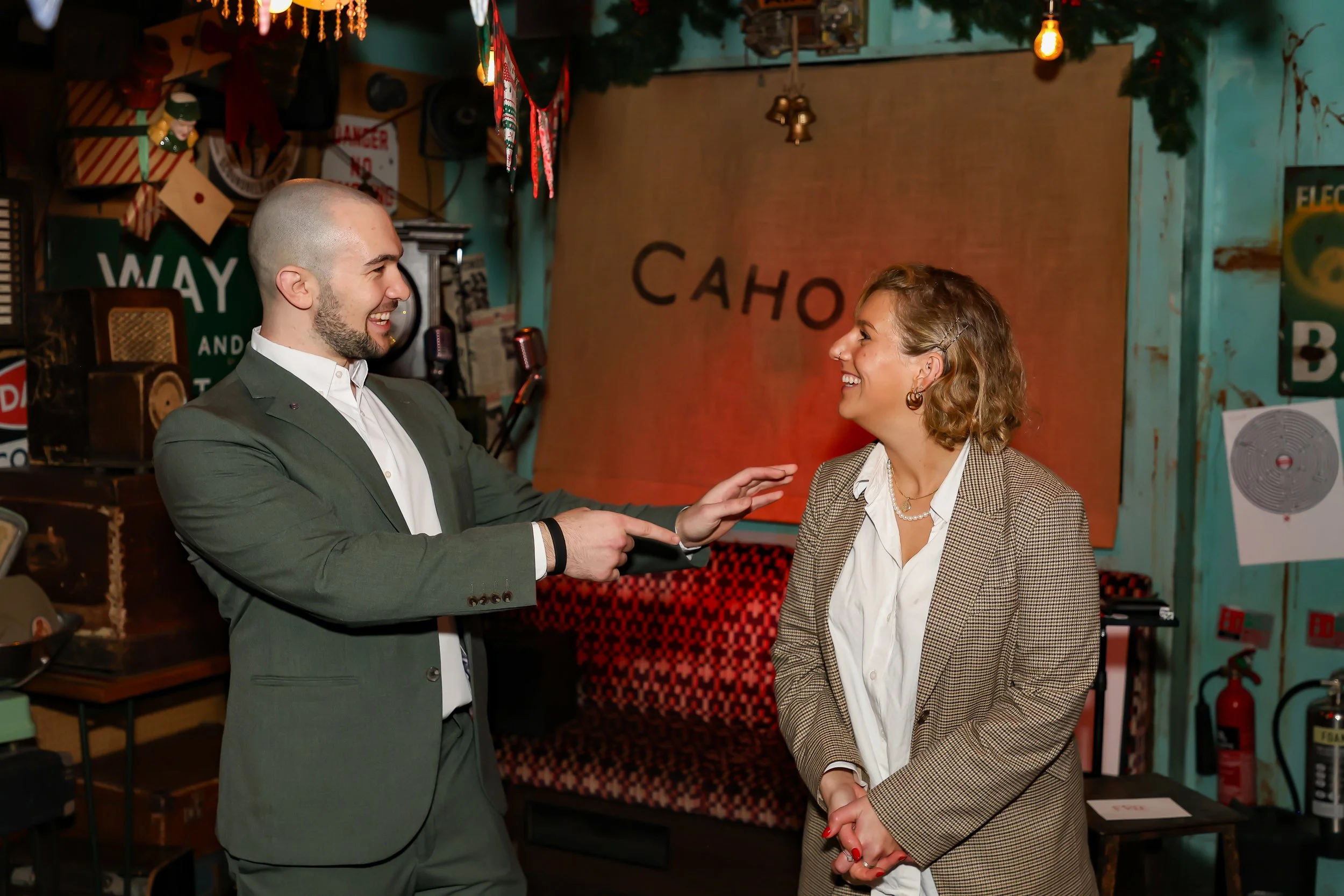 Guests taking part in a memorable interactive magic experience.
