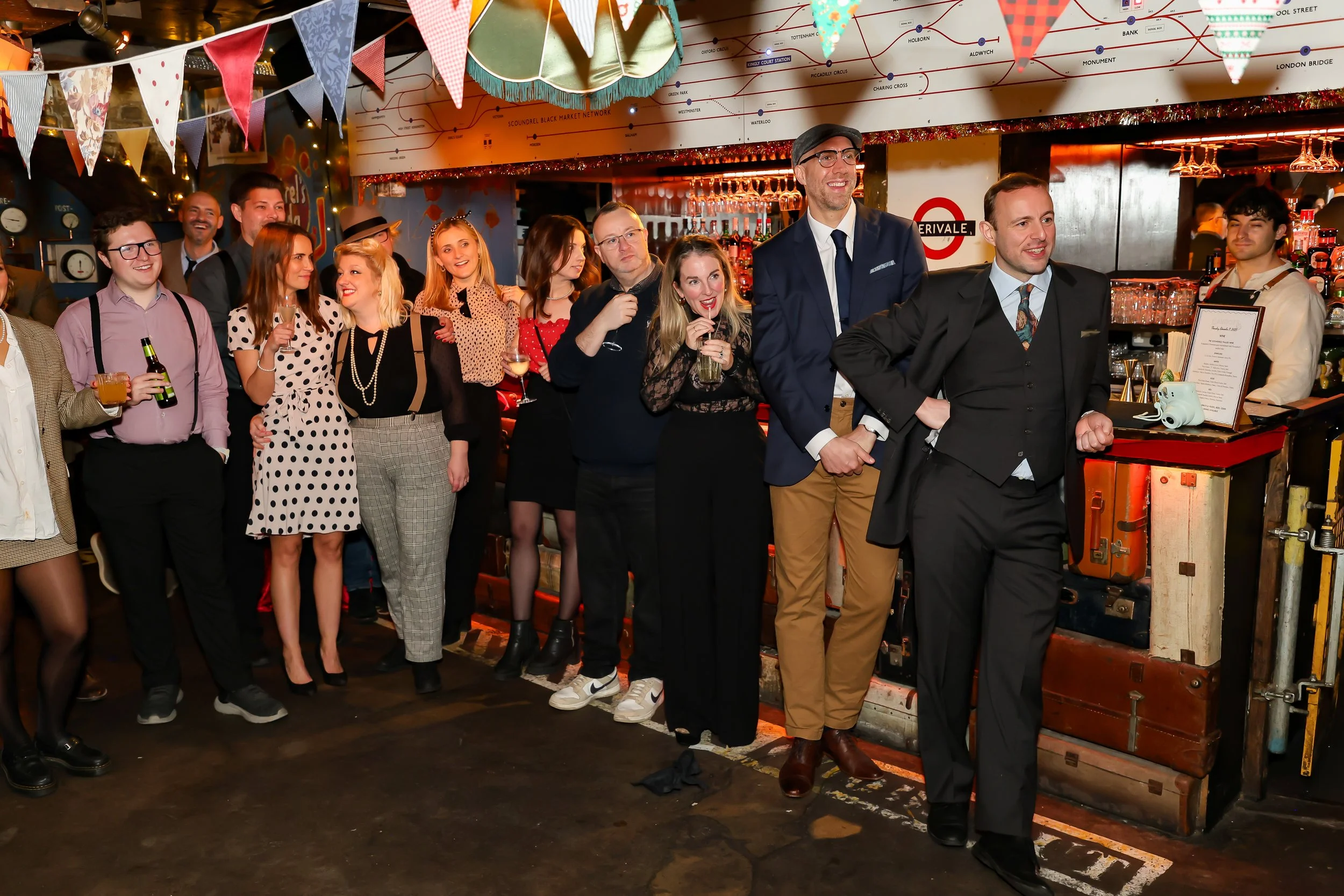 Interactive walk-around magic during corporate event reception.