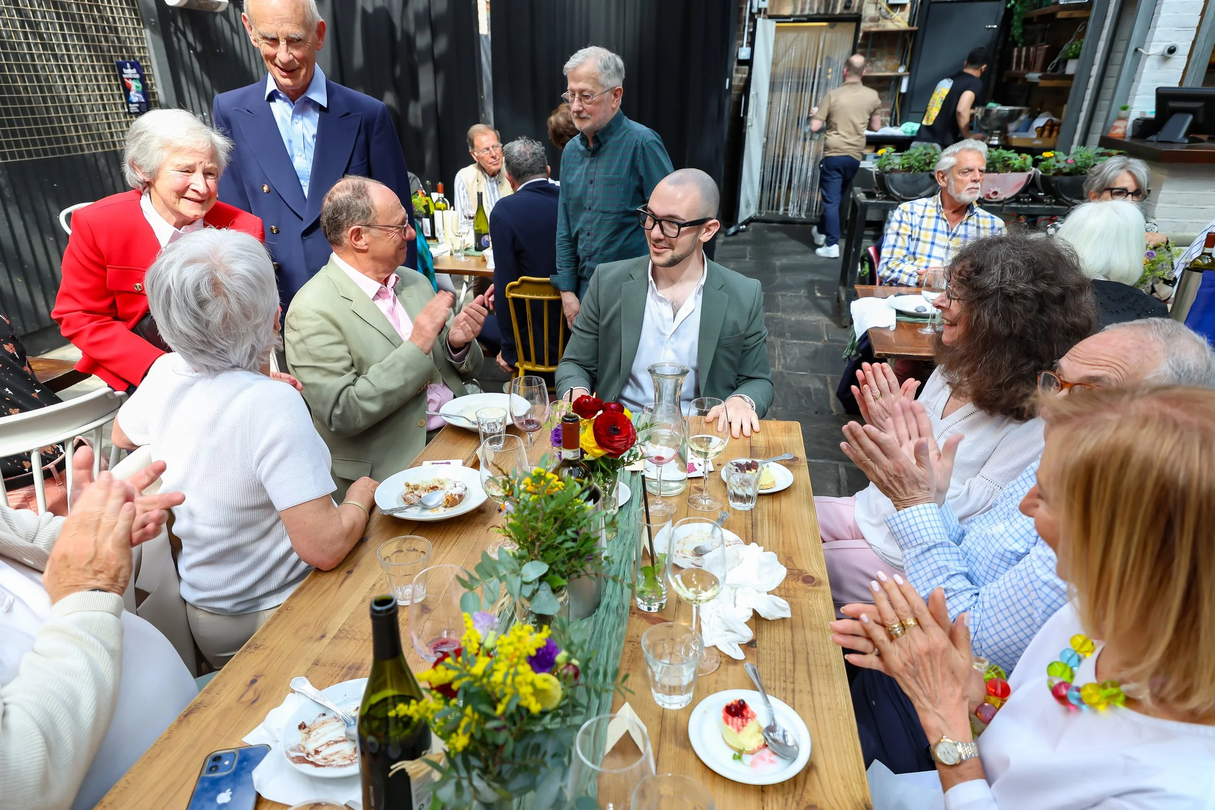 Guests had a great time with the Magician card tricks. 2026-May 3 Rhoda & Baruch Golden Anniversary. 