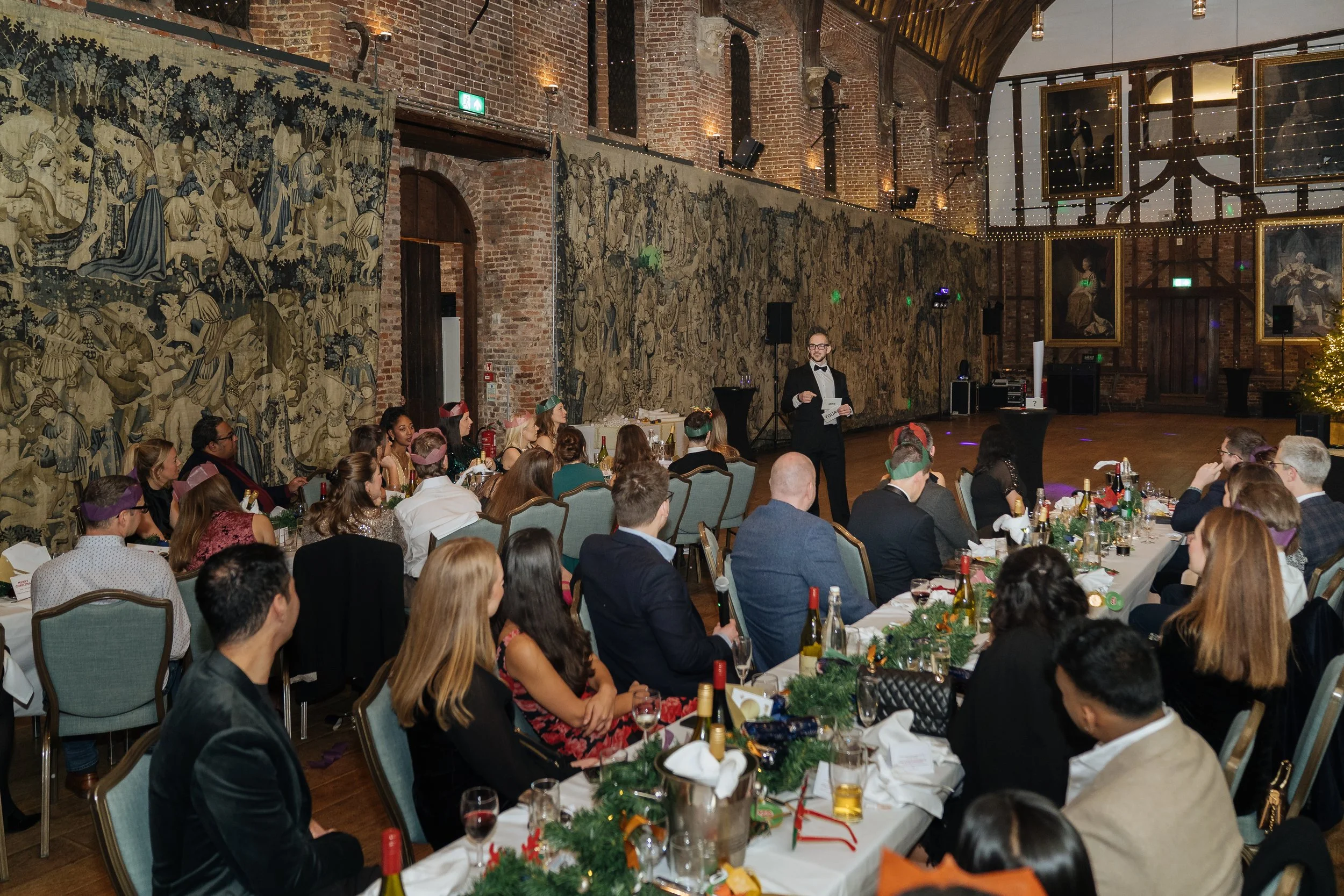 Professional magic show presented to corporate attendees at a company dinner event.