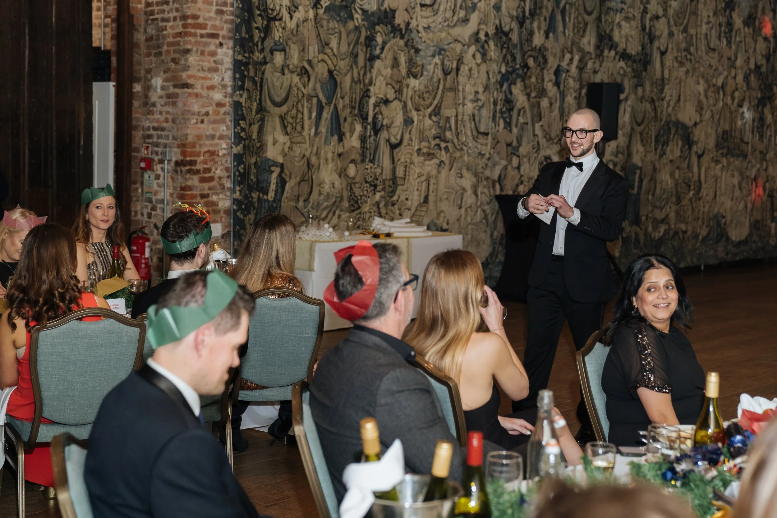 Professional magic show presented to corporate attendees at a company dinner event.