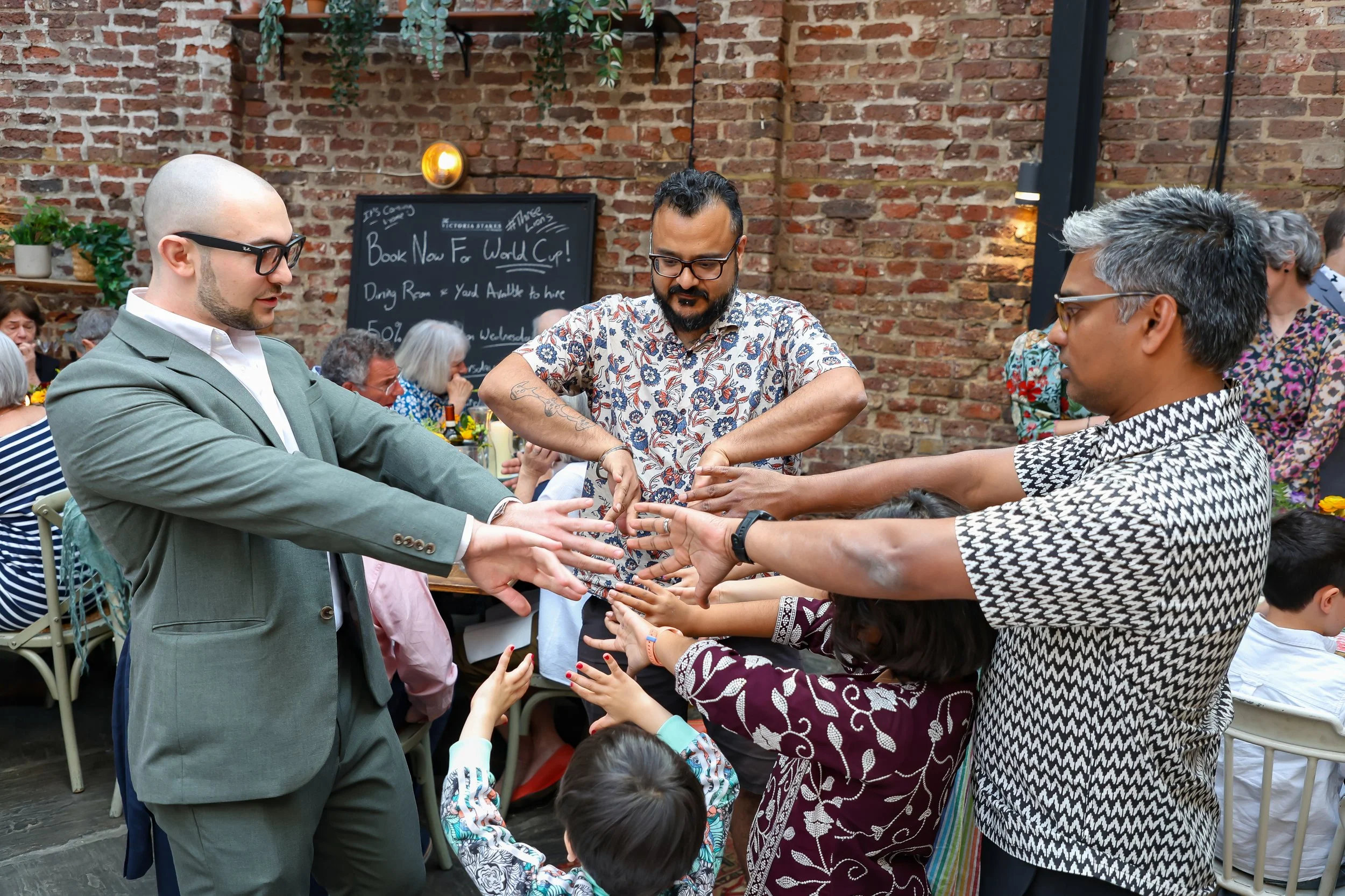 Kids and adults loves to participate with the Magician. 2026-May 3 Rhoda & Baruch Golden Wedding Anniversary. 