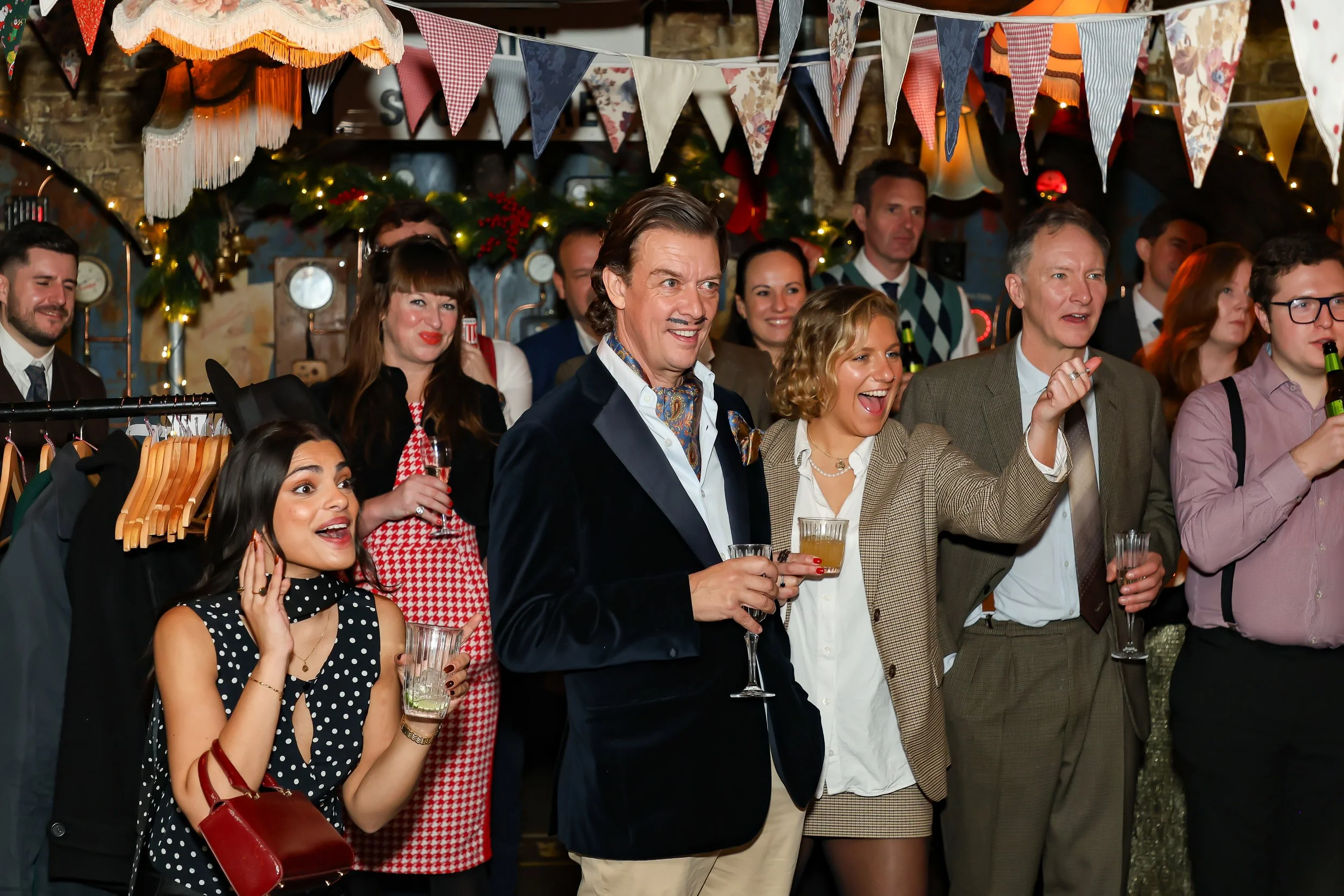 Side-table magic entertaining guests during a corporate social event.
